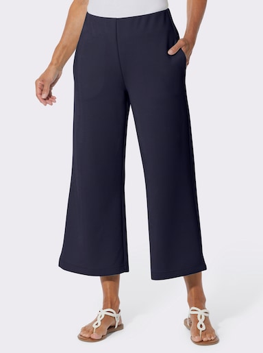Jerseyhose mit weiten Beinen - marine
