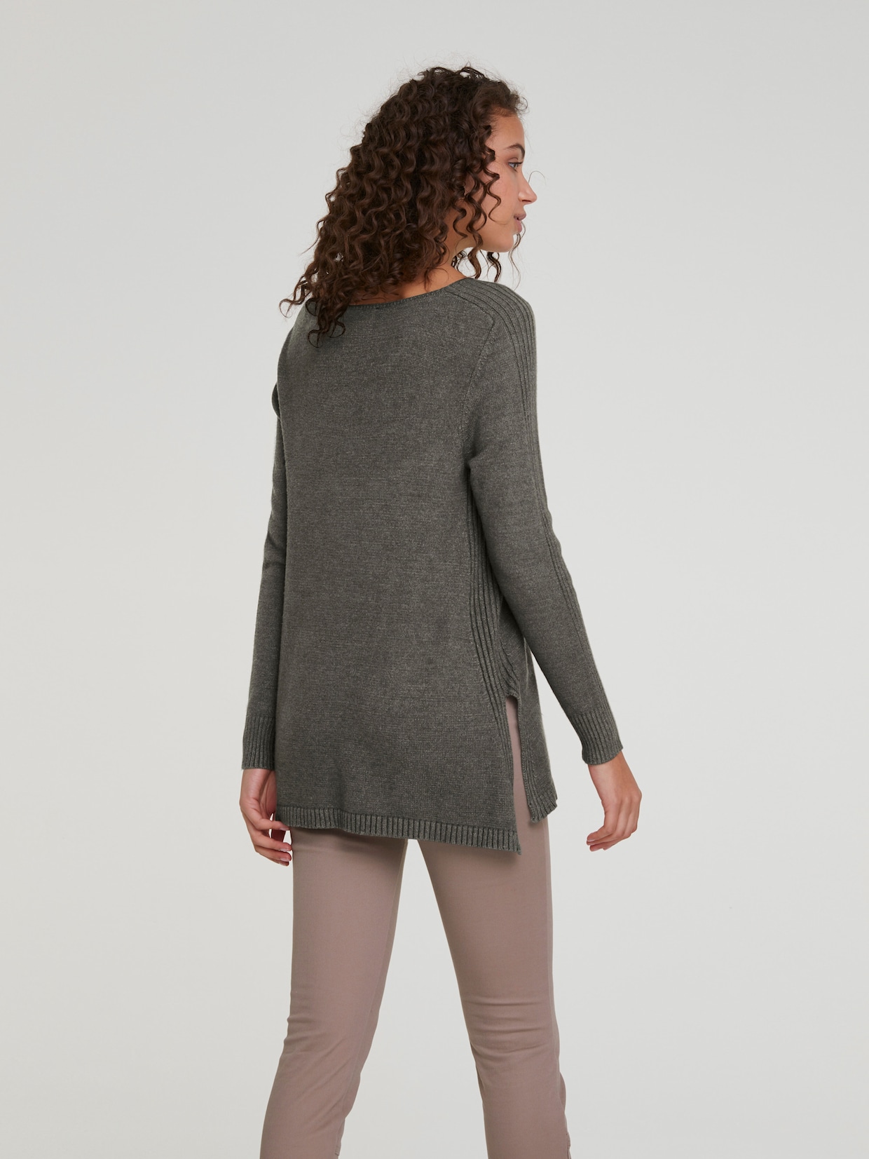 heine Lange pullover - olijf