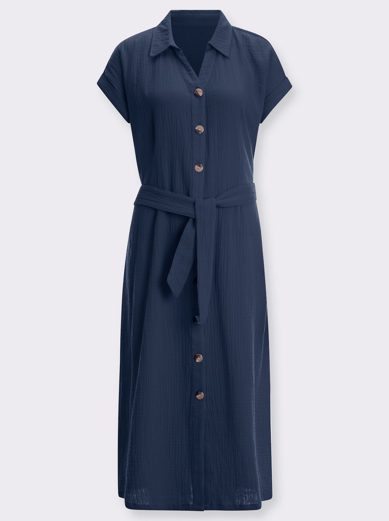 Katoenen jurk - donkerblauw