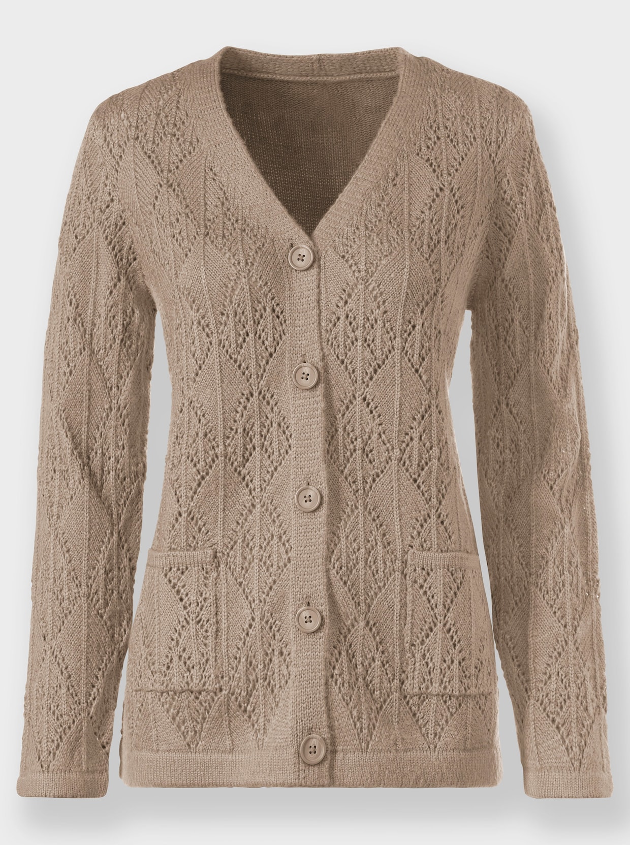 Strickjacke - sesam