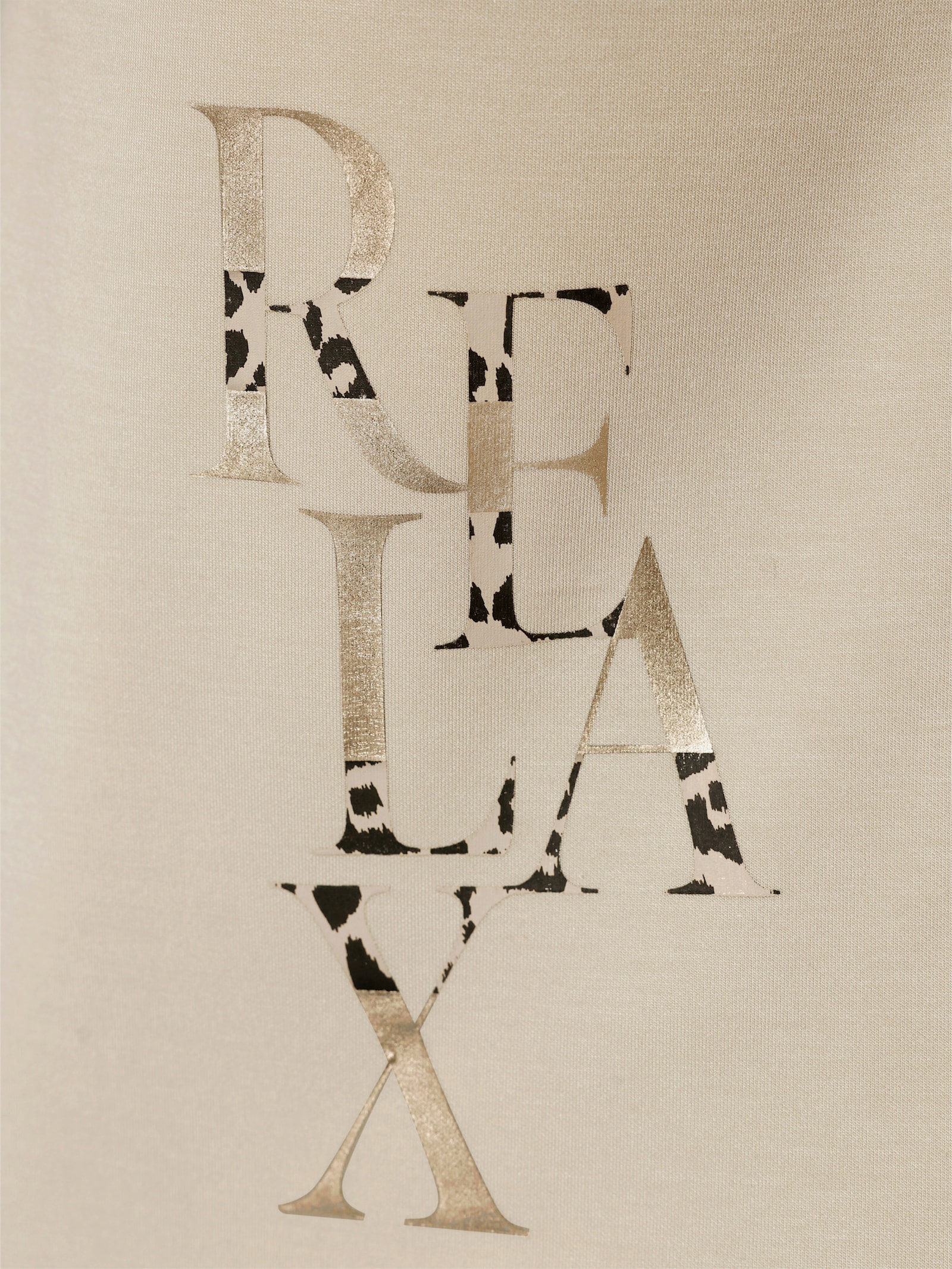 Sweatshirt - sand-schwarz