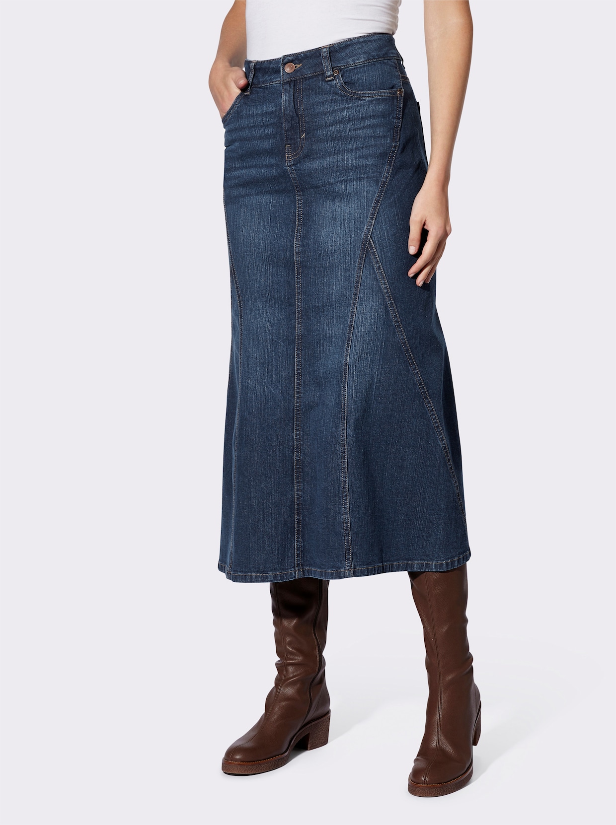 heine Jeansrok - blue-stonewashed