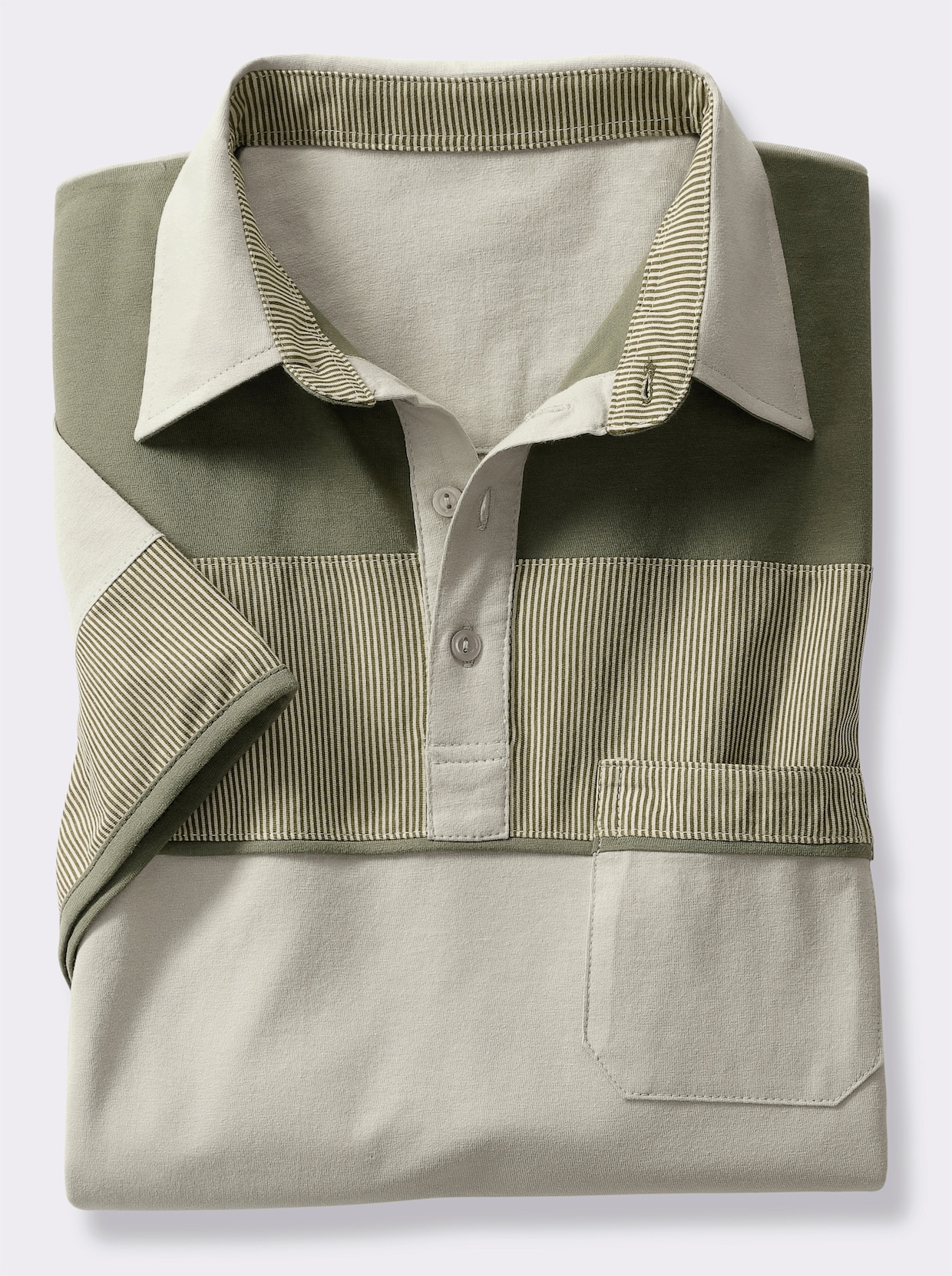 Catamaran Poloshirt met korte mouwen - beige/olijf