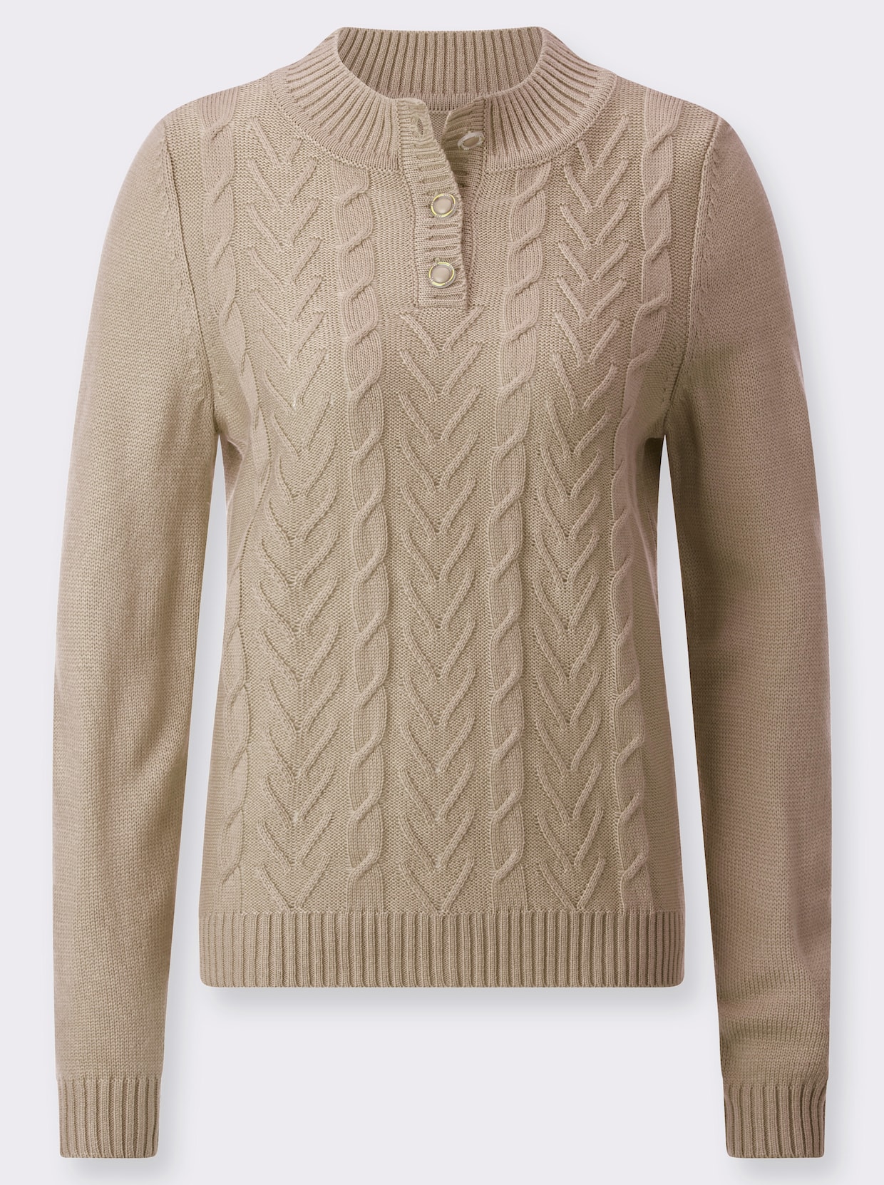 Langarm-Pullover - beige