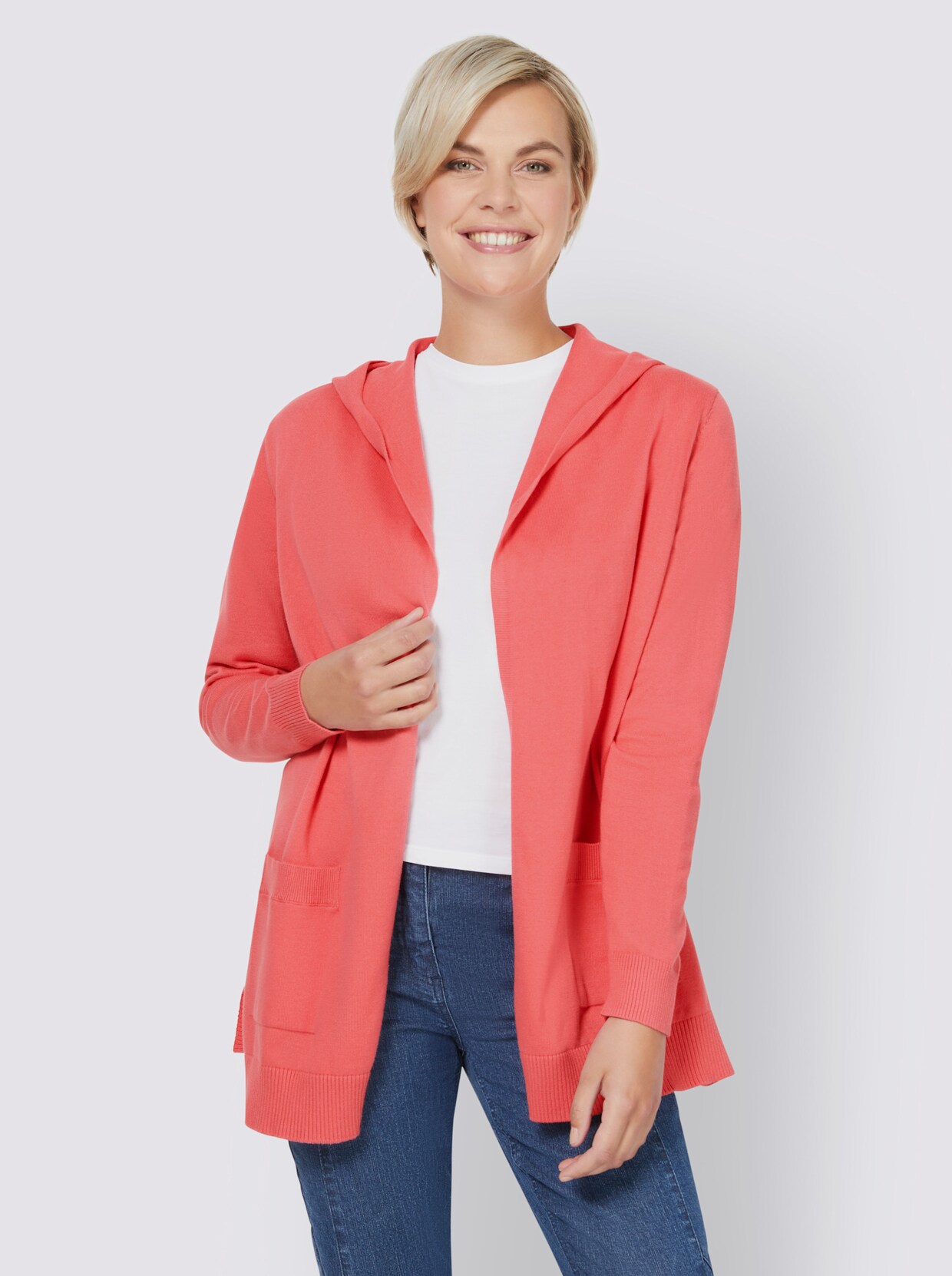 heine Strickjacke - koralle