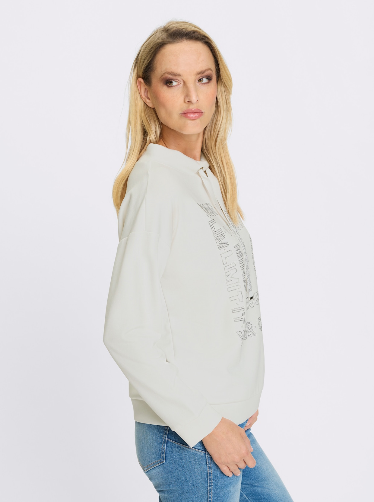heine Stehkragenshirt - ecru