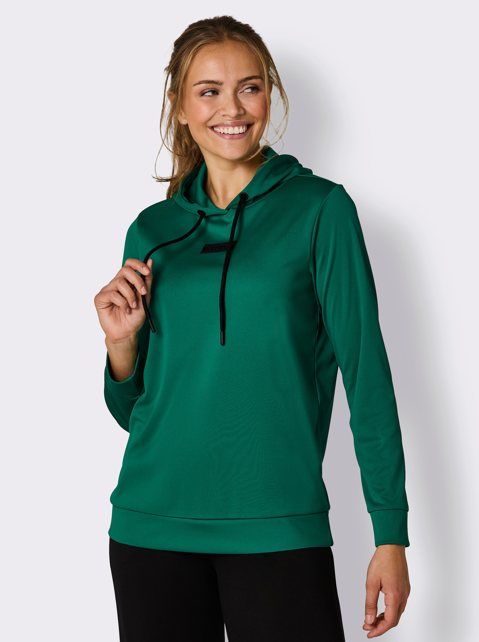 Catamaran Sports Sweatshirt met in wijdte verstelbare capuchon - groen