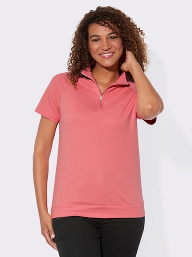 Sweatshirt mit überschnittenen Schultern - flamingo