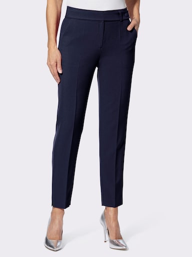 Bügelfaltenhose mit seitlichem Verschluss - marine