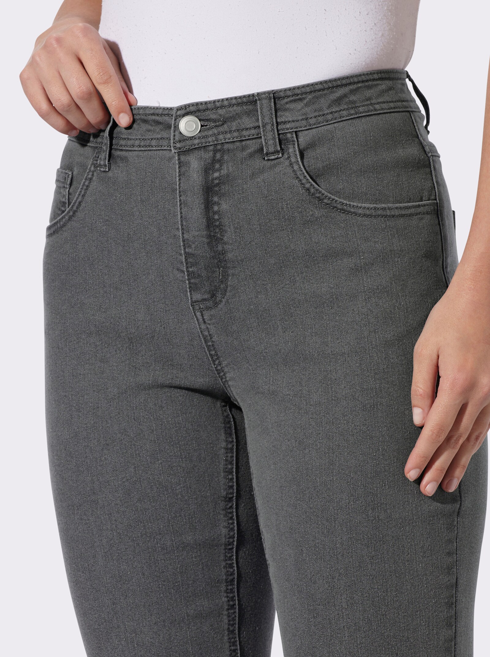 5-Pocket-Jeans in gerader Form - grey-denim