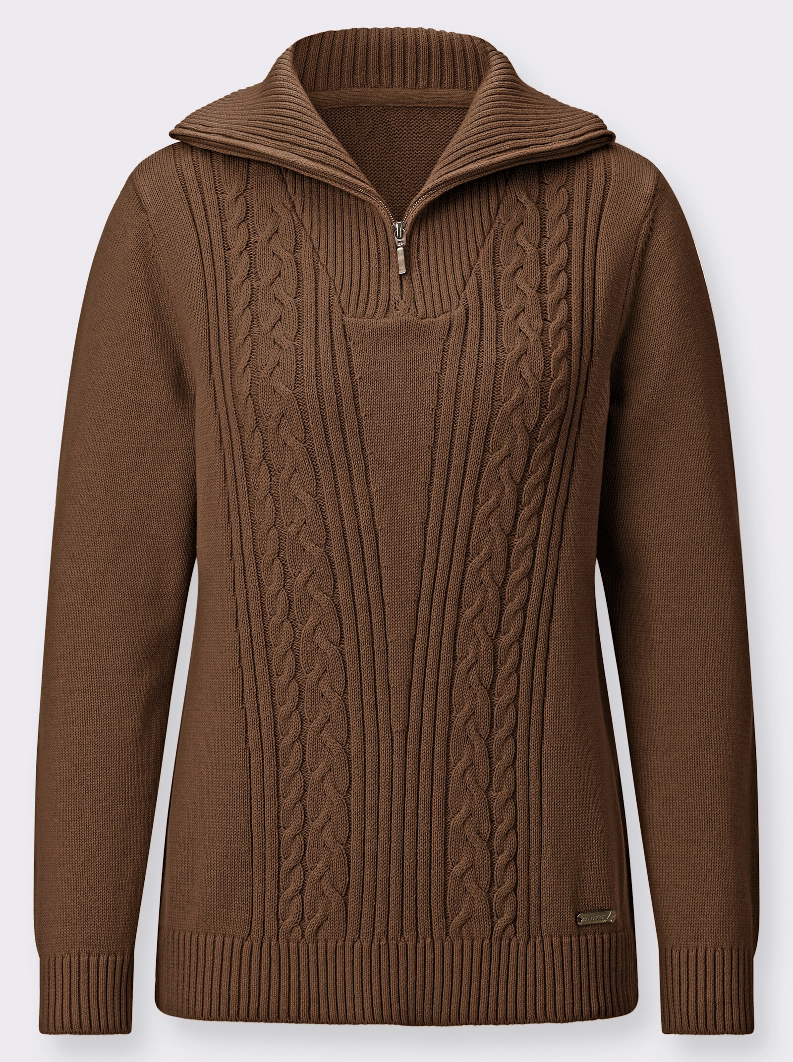 Troyer im Muster-Mix - braun