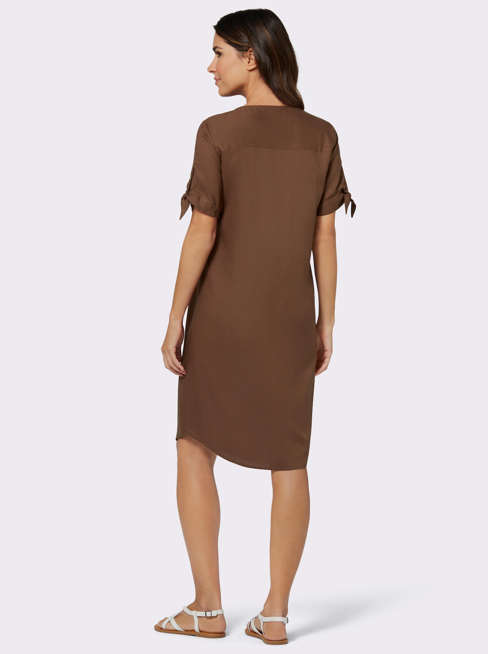 Tunikakleid in Schlupfform - braun