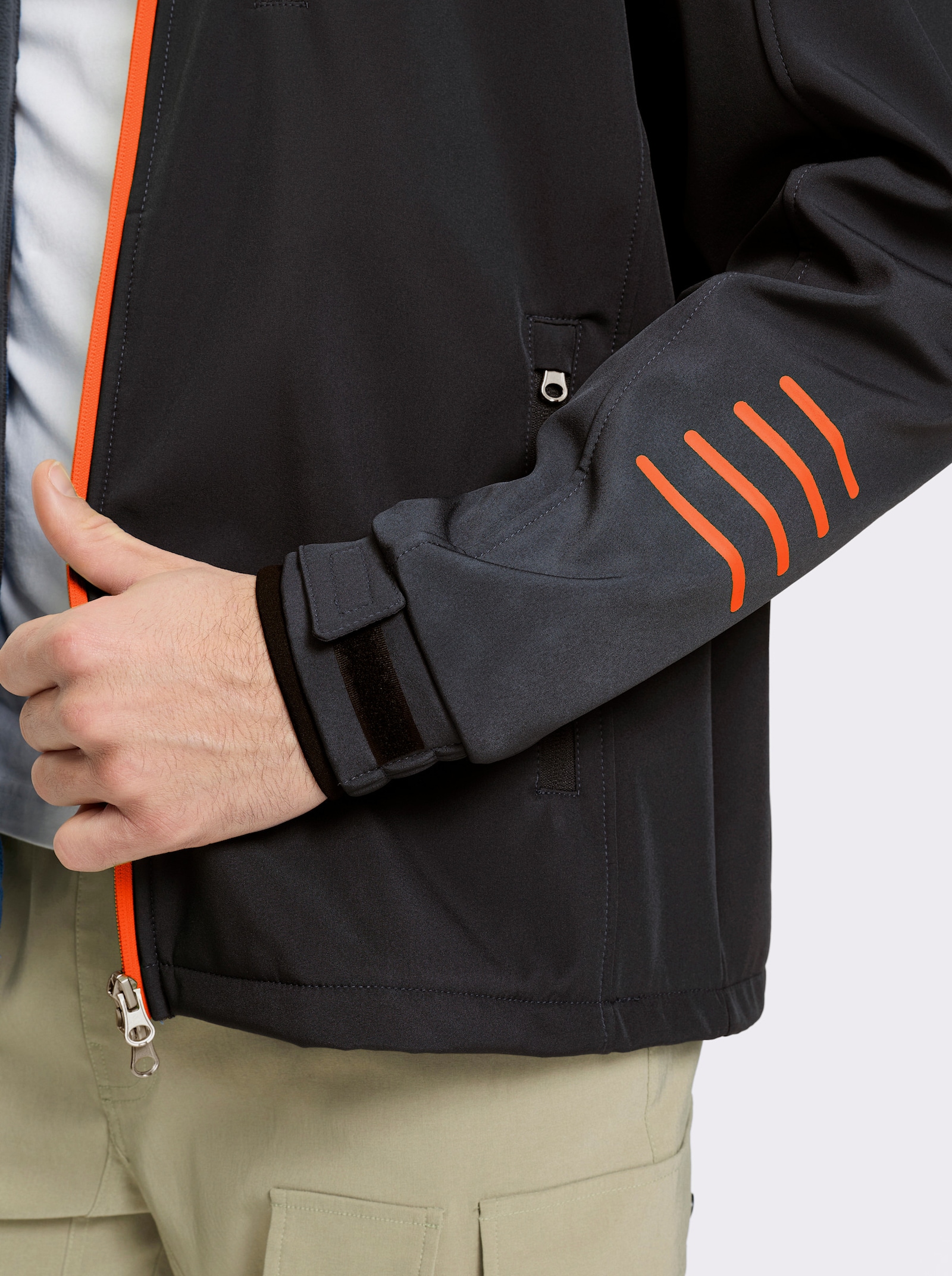 Catamaran Sports Softshelljacke mit abnehmbarer Kapuze - schwarz