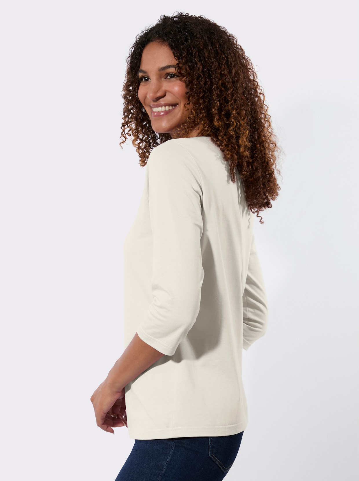 3/4-Arm-Shirt - ecru + ecru