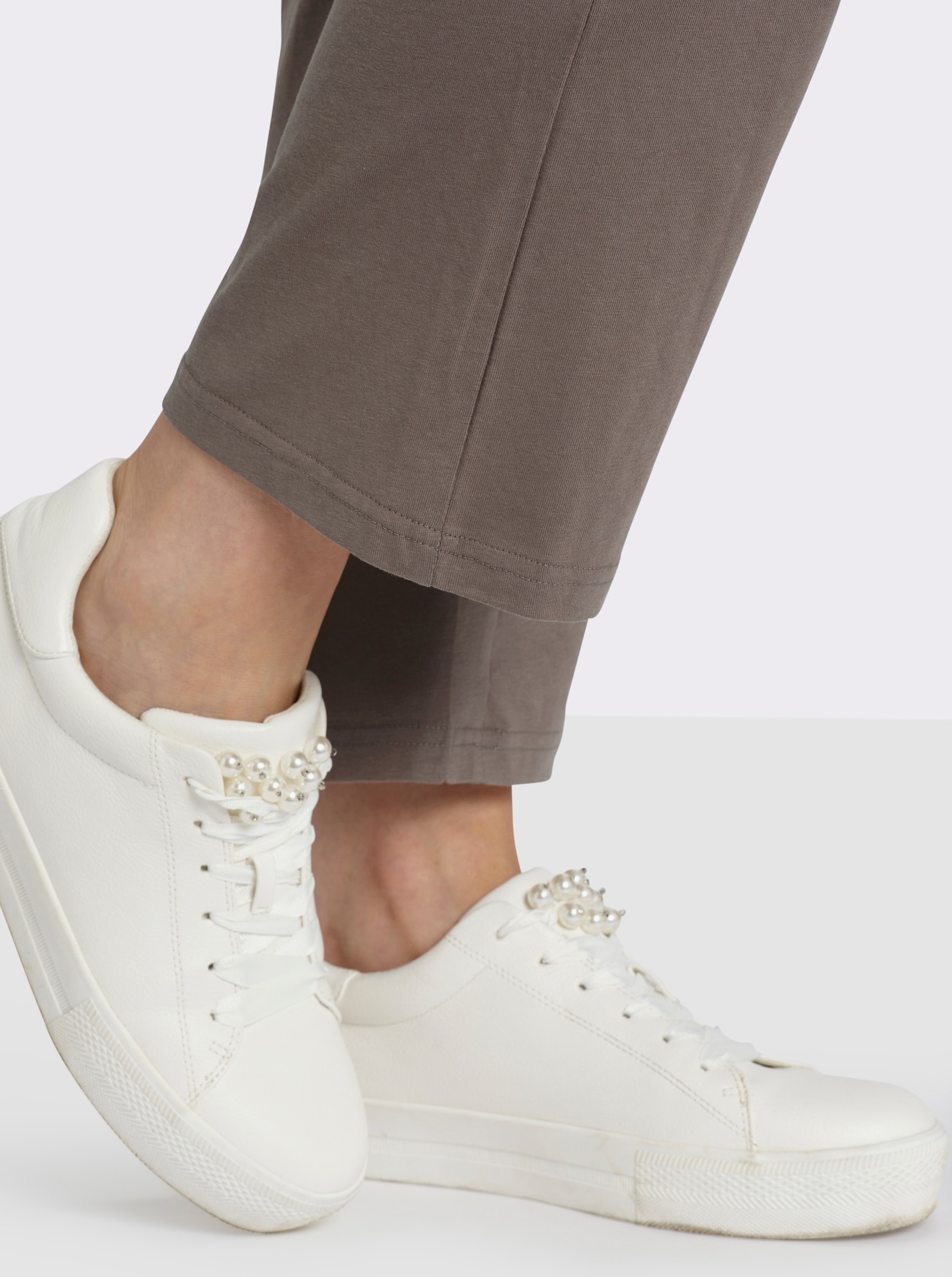 Freizeithose - petrol + taupe