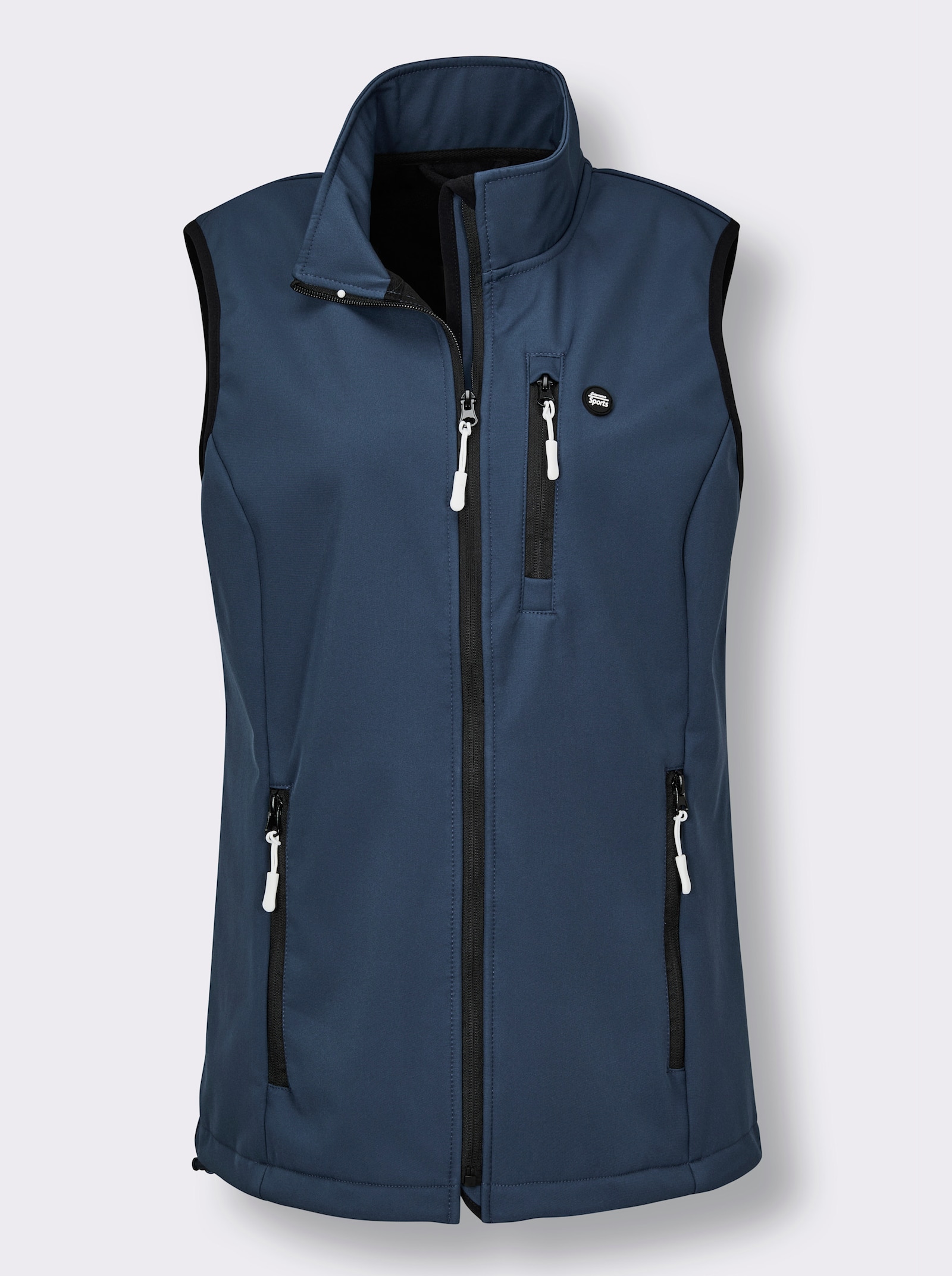 Catamaran Sports Softshellweste mit Reißverschluss-Tasche hinten - dunkelblau