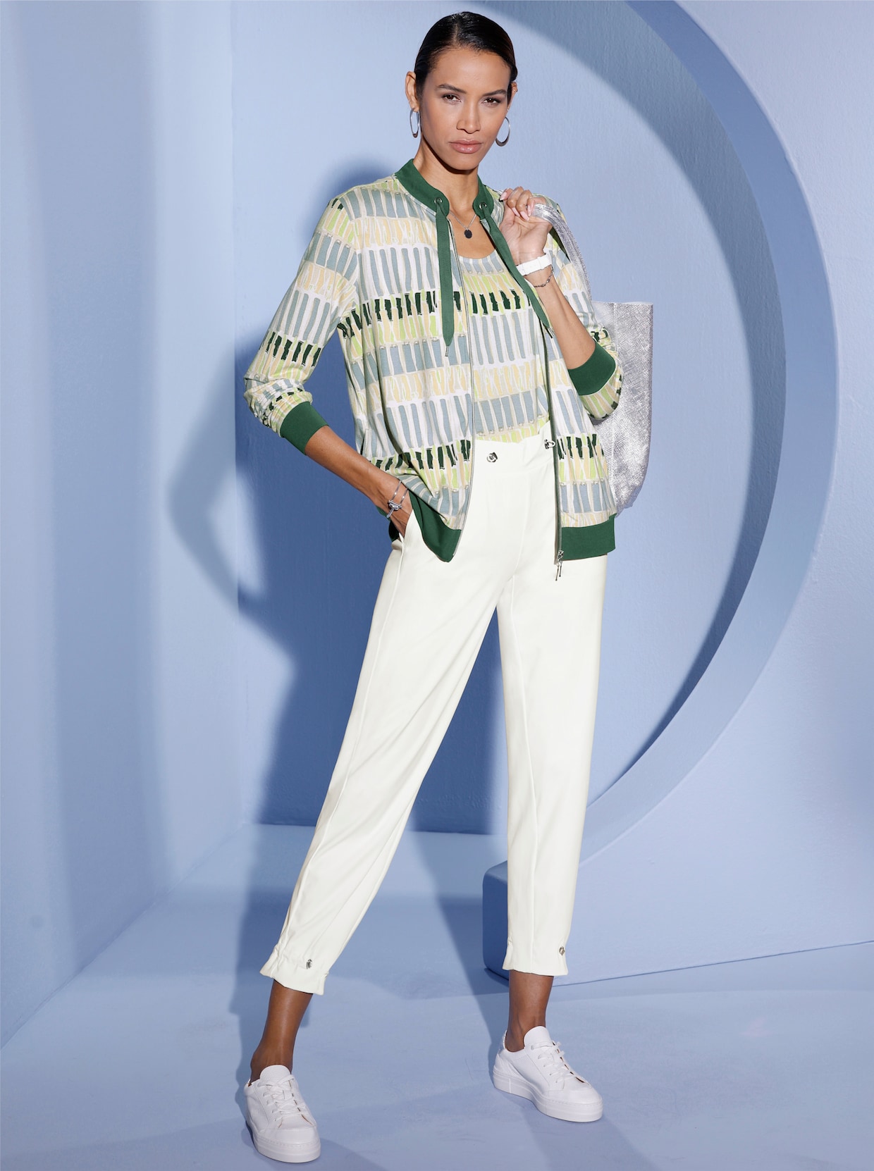 Jogg Pants in bequemer Jersey-Stretch-Qualität - ecru