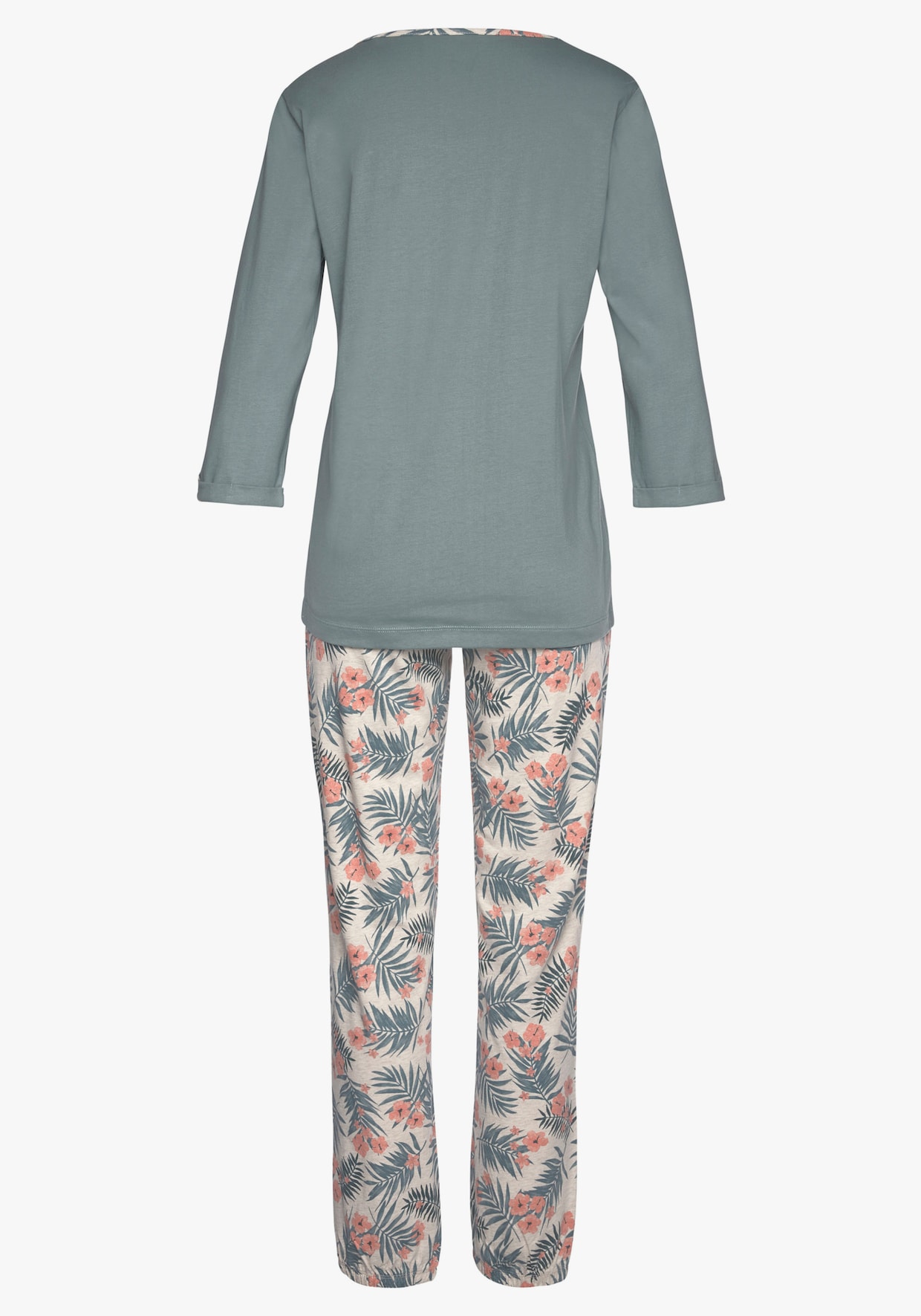 LASCANA Pyjama - groen/zand
