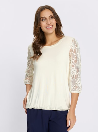 Spitzenshirt - champagner