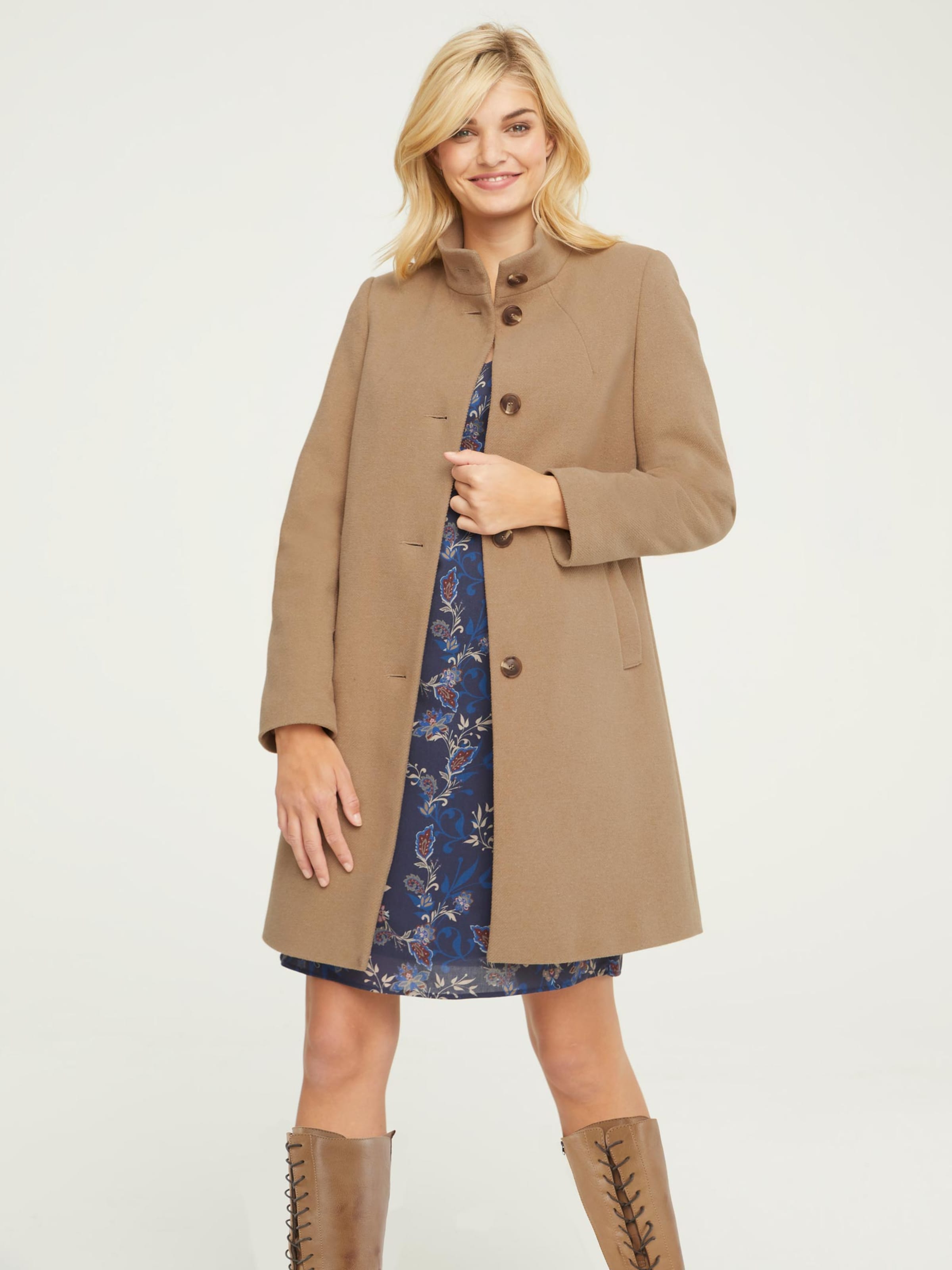 Linea Tesini Mantel in camel | heine