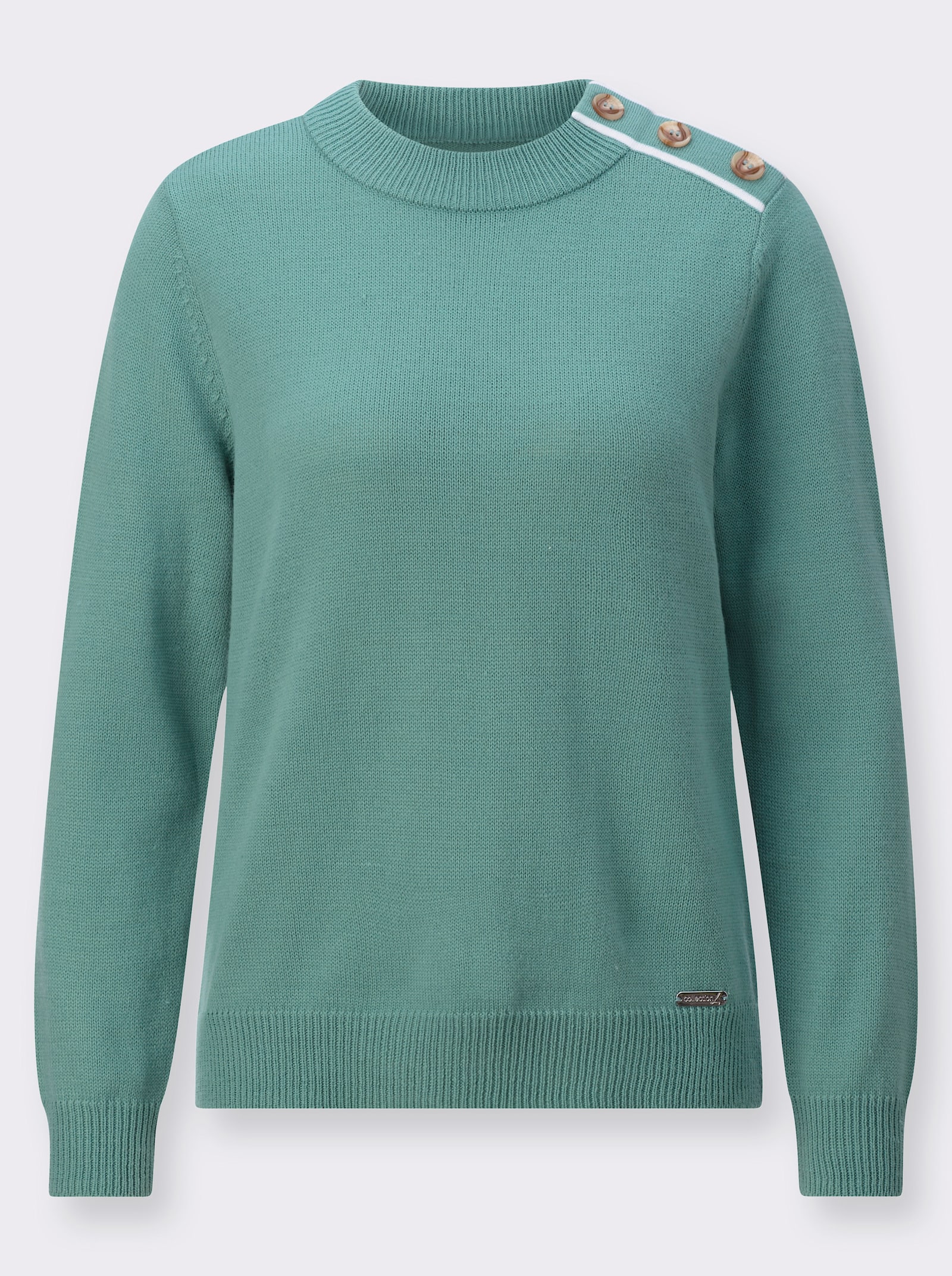 Pullover mit Rundhals-Ausschnitt - jade