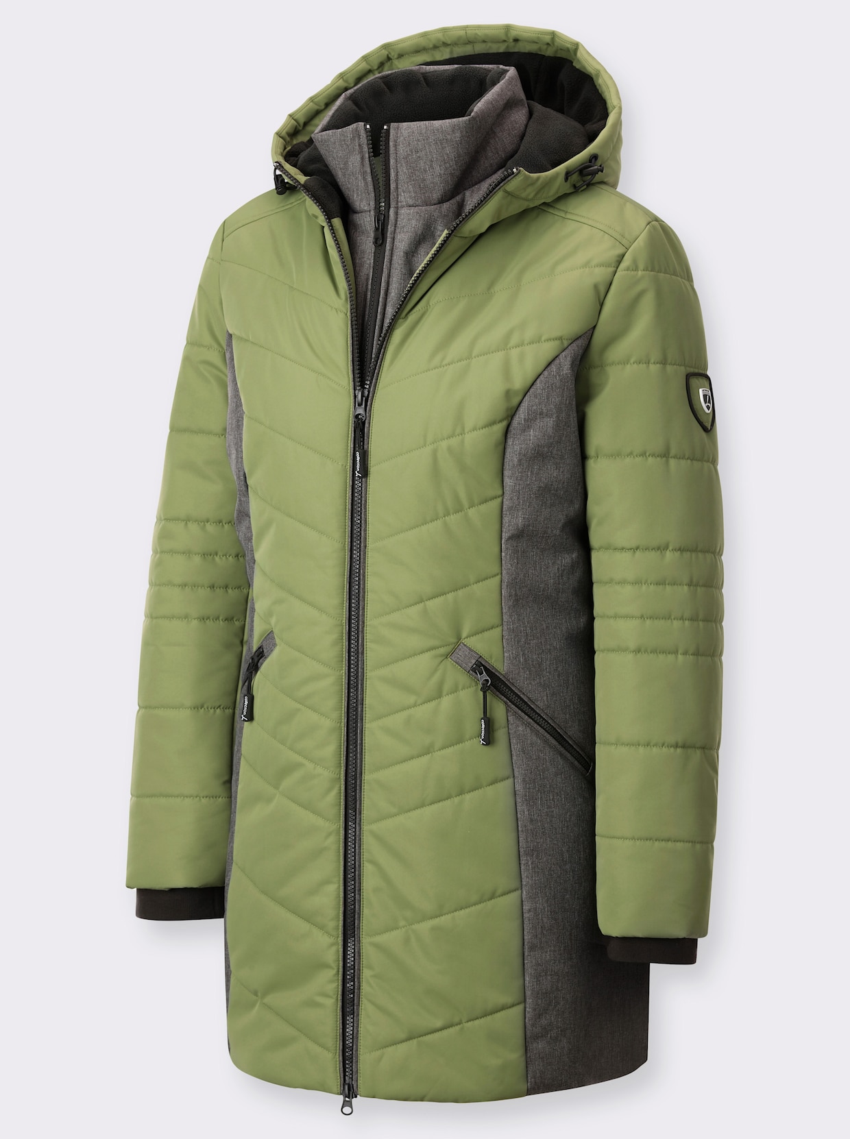 2-in-1-Jacke - schilf-anthrazit
