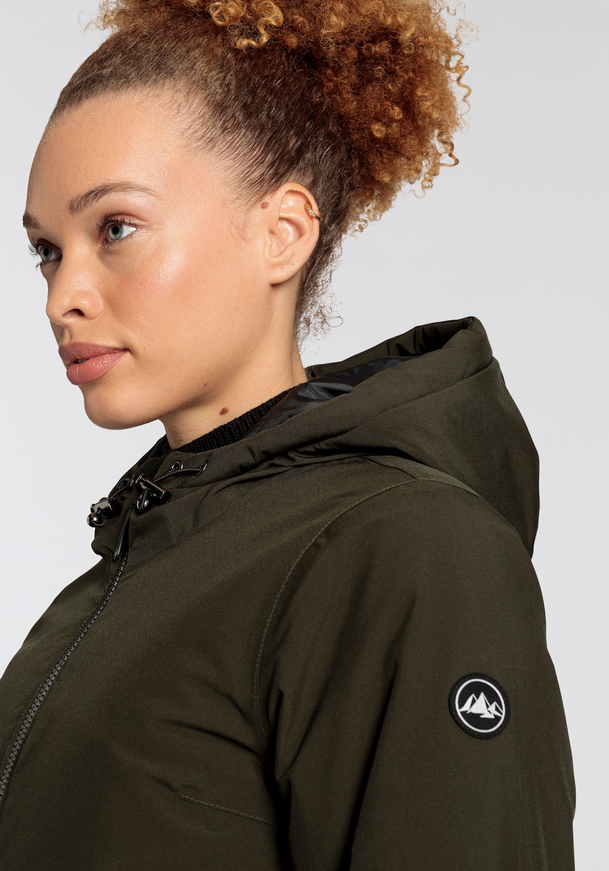 Funktionsparka - dark khaki