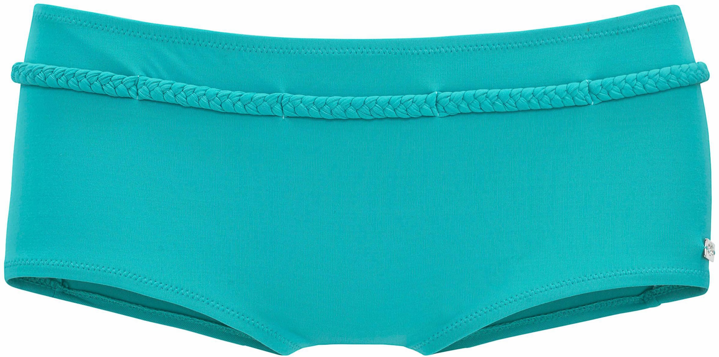 Blau Rosa günstig Kaufen-Bikini-Hotpants in türkis von Buffalo. Bikini-Hotpants in türkis von Buffalo <![CDATA[In den angesagten Trendfarben der Saison. Mit geflochtenem Ziergürtel. In Gelb, Türkis, Rosa, Blau gefüttert. Softe Microfaser-Qualität.]]>. 