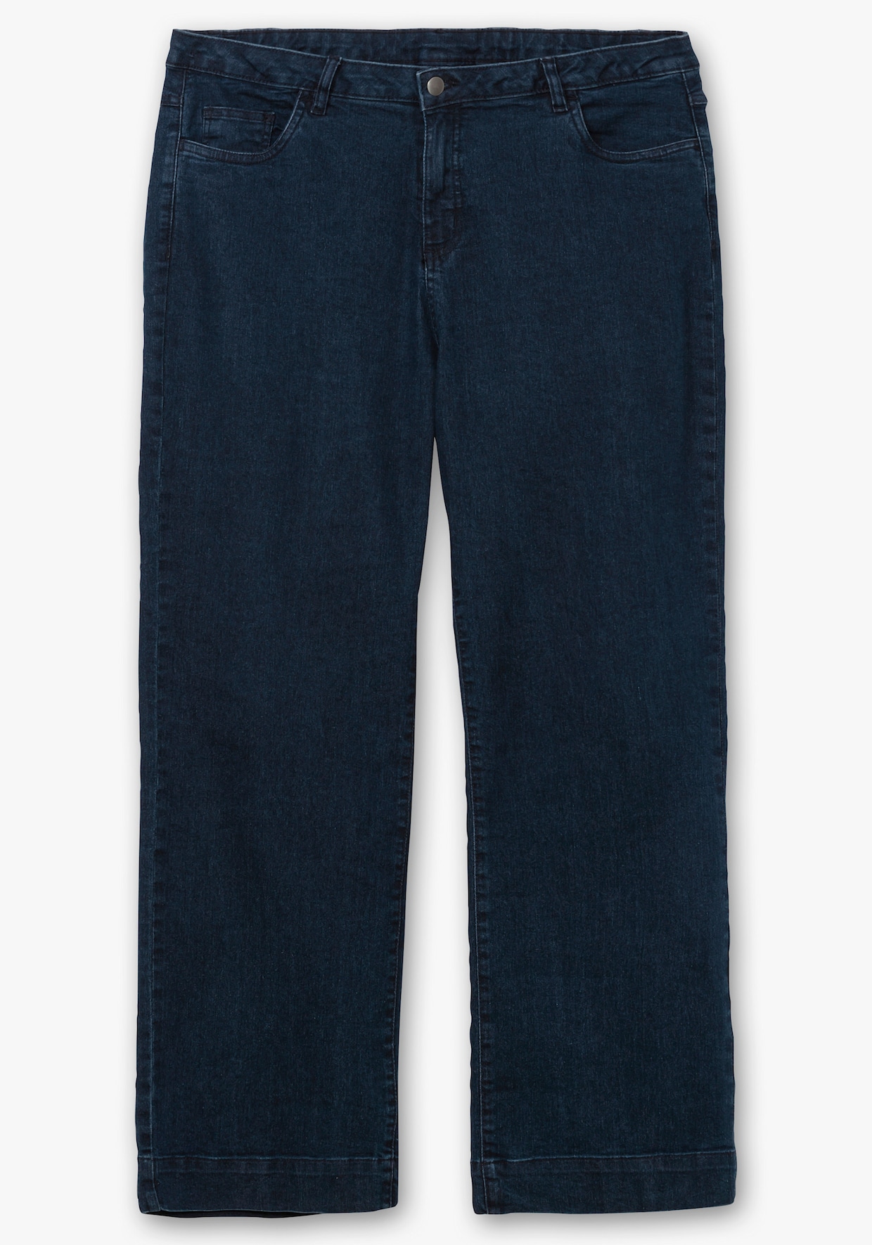 Jeans mit weitem Bein - blue-stone-washed