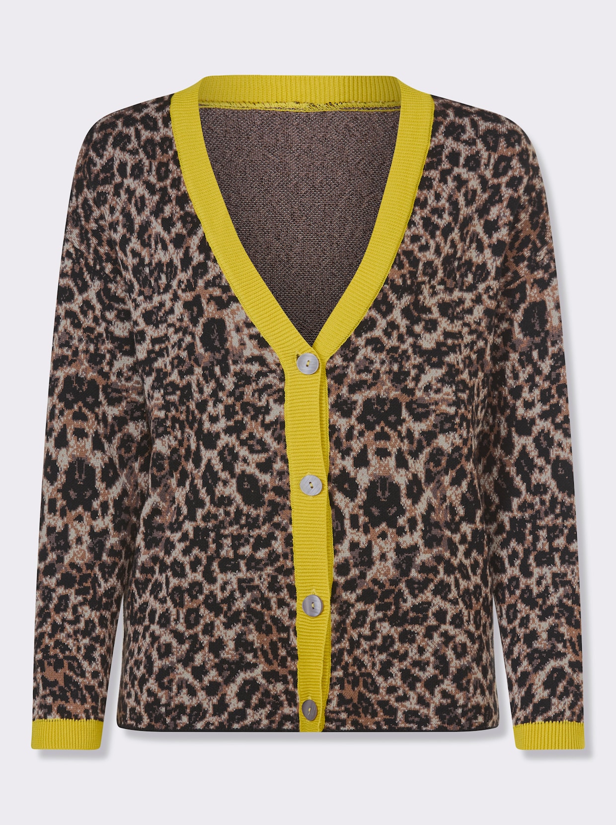 heine Strickjacke - schwarz-braun-gemustert