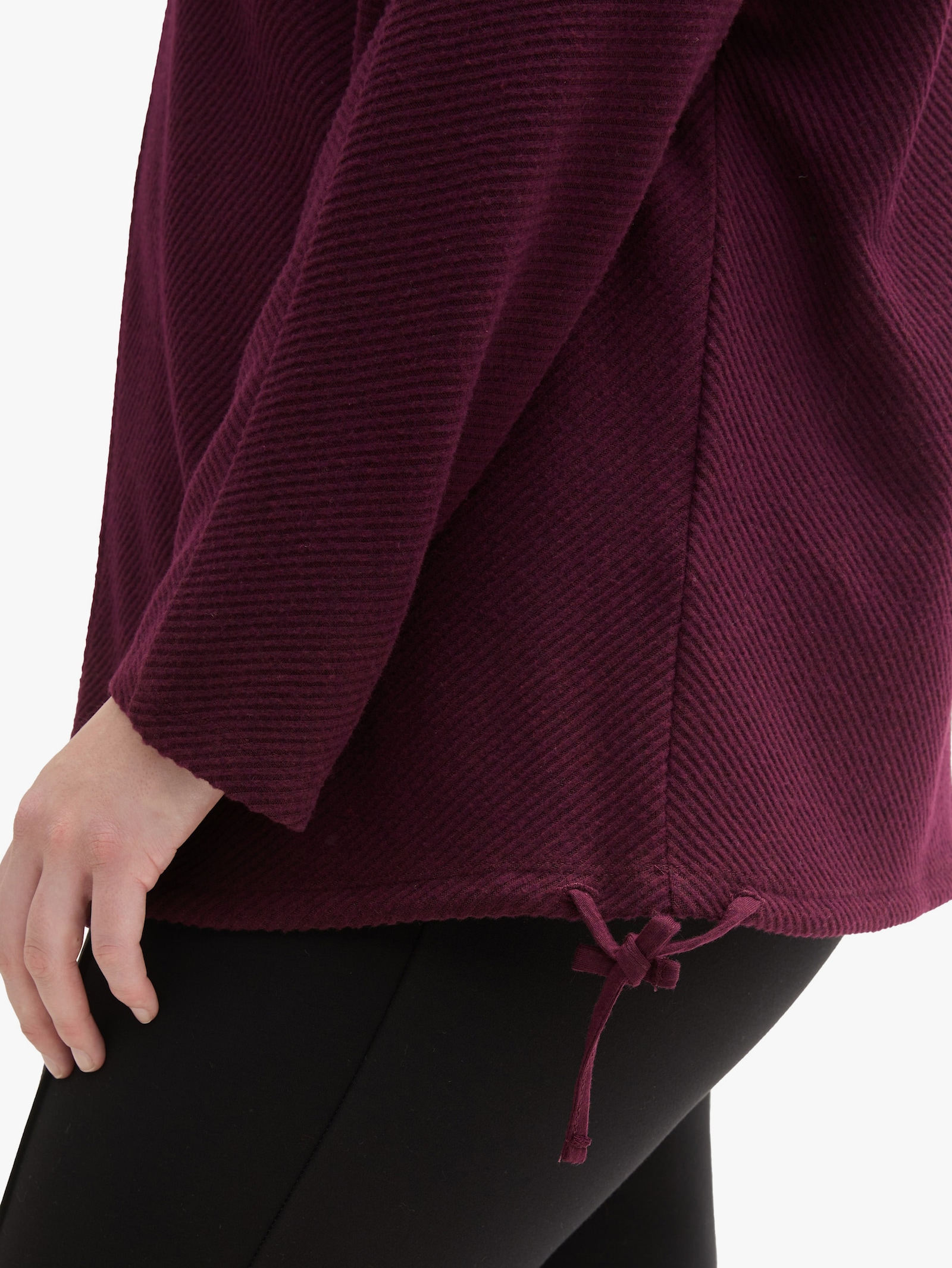 Fledermausshirt - black berry melange