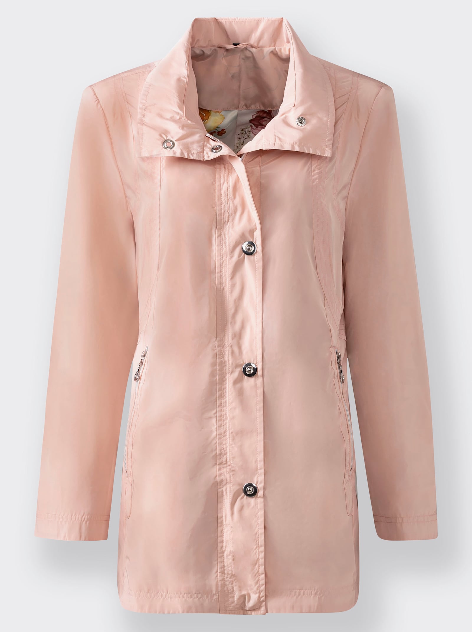 Übergangsjacke mit Schal - puder