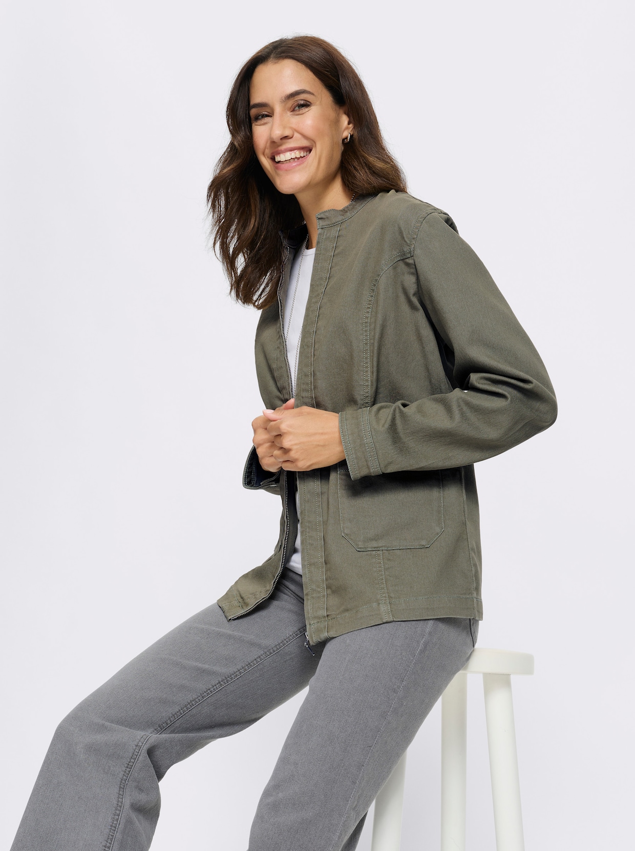 Jeansjacke - khaki