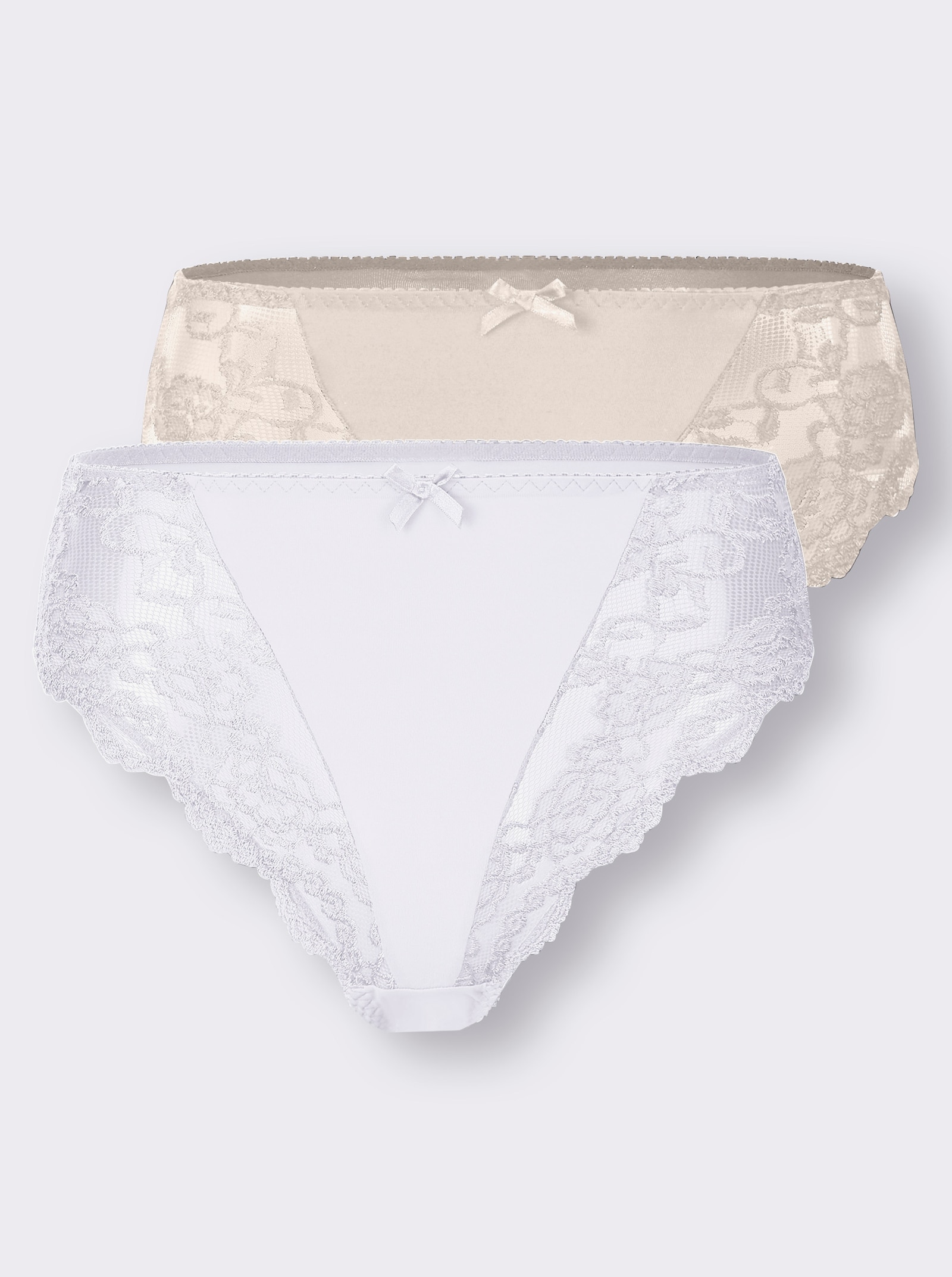 Sassa Kalhotky s bočními vsadkami - bílá + pudrová