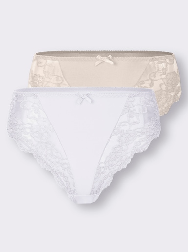 Sassa Slip - weiß + puder