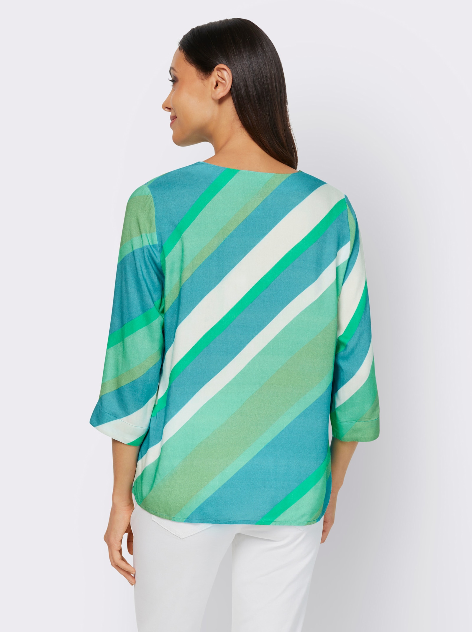 heine Druckbluse aus reiner Viskose - grasgrün-smaragd-bedruckt