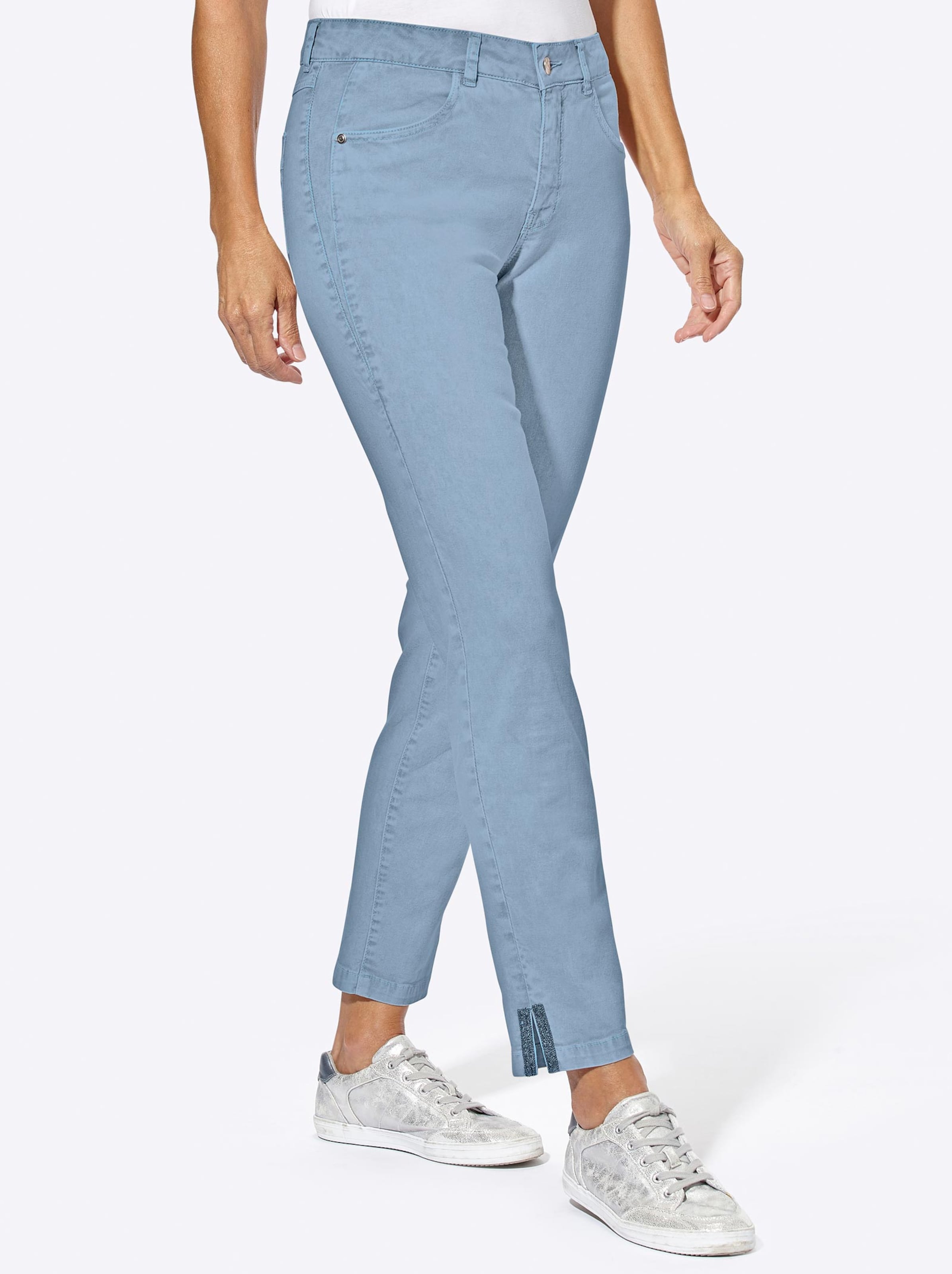 Damenmode Jeans Stretch-Jeans in blue-bleached 