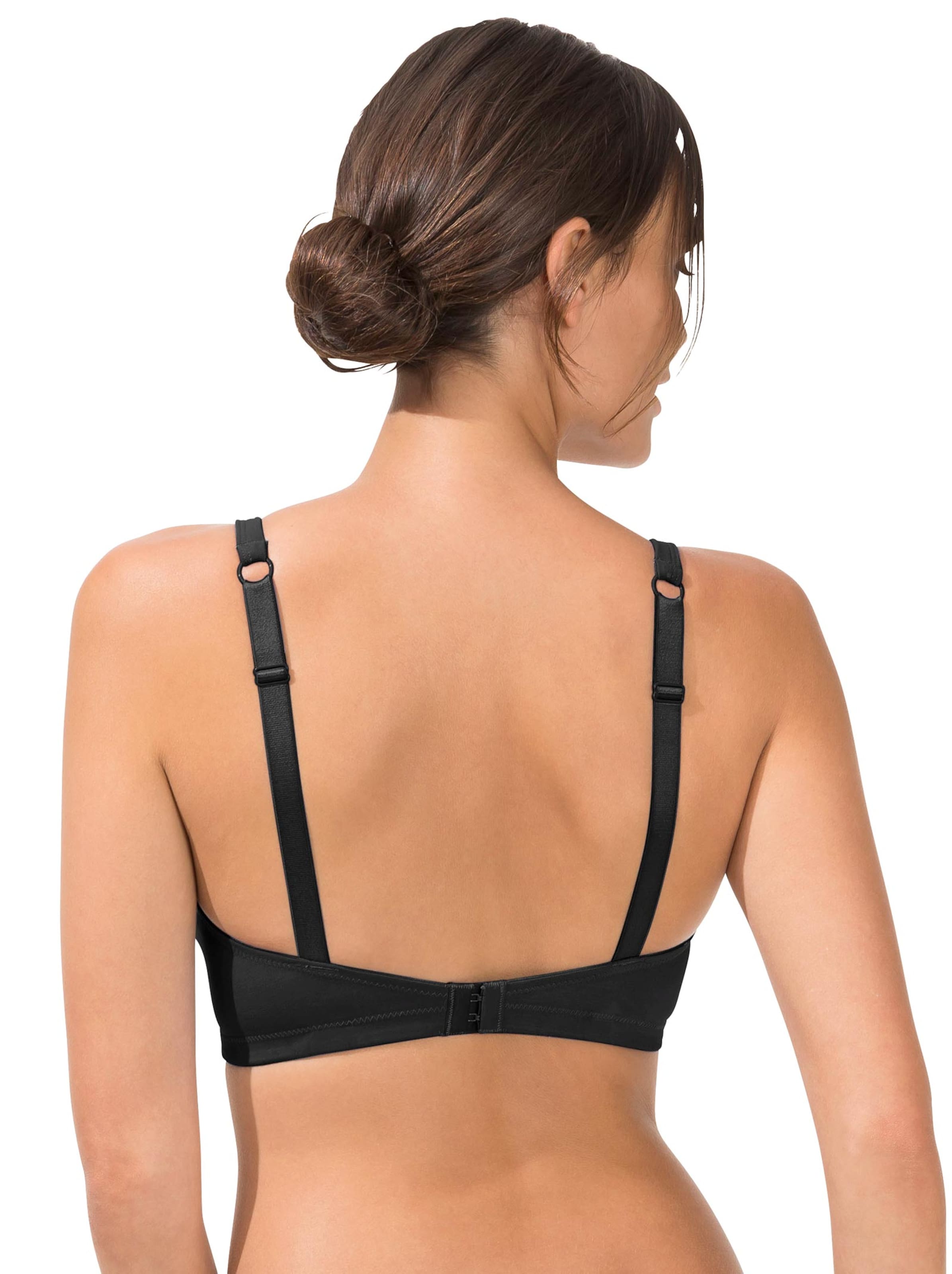 wäschepur Schalen-BH ohne Bügel - schwarz + jeansblau