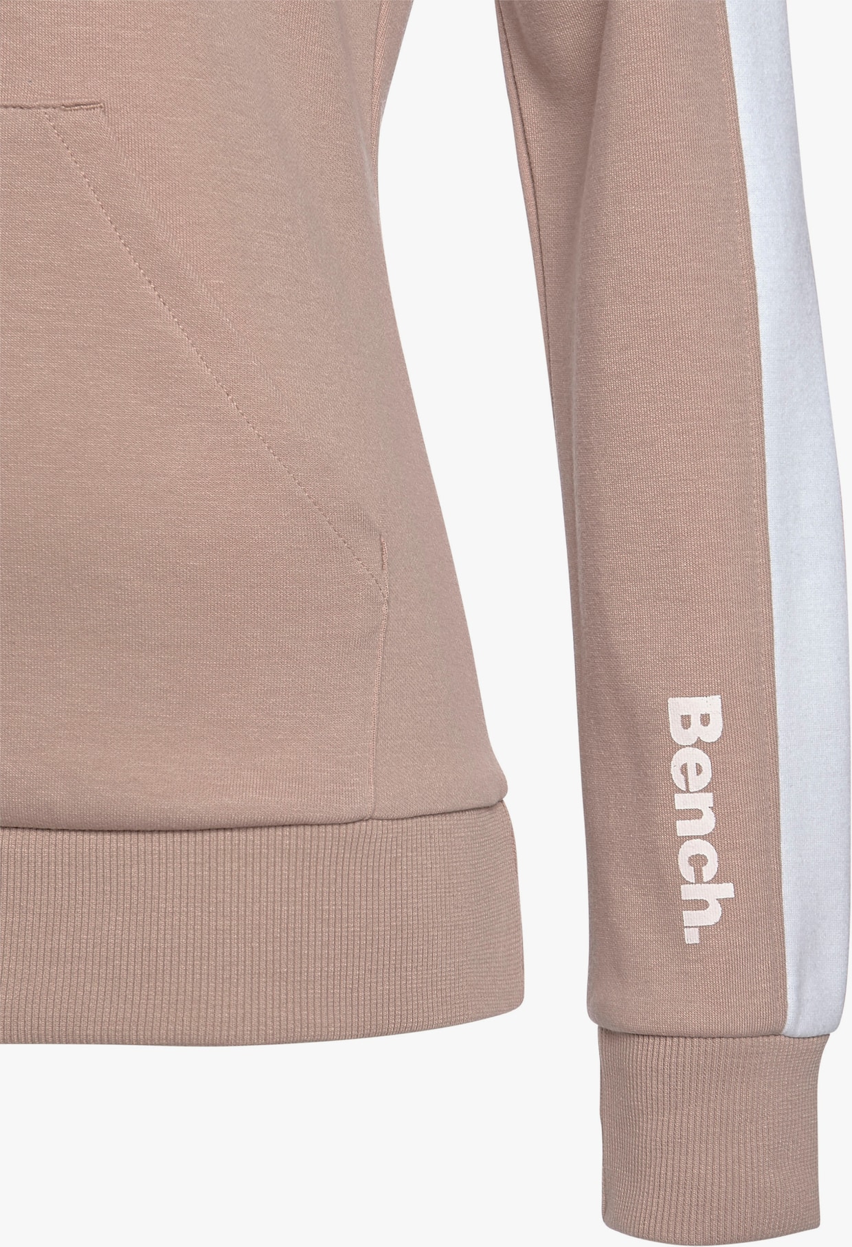 Sweatshirt met capuchon - beige/wit