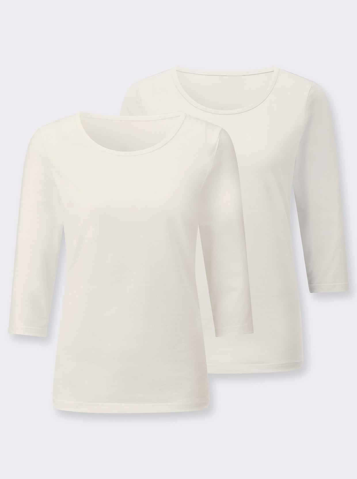 3/4-Arm-Shirt - ecru + ecru
