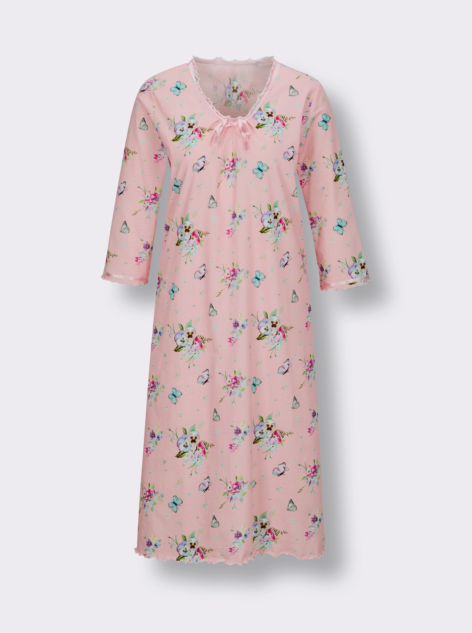 wäschepur Nachthemd - lichtroze bedrukt