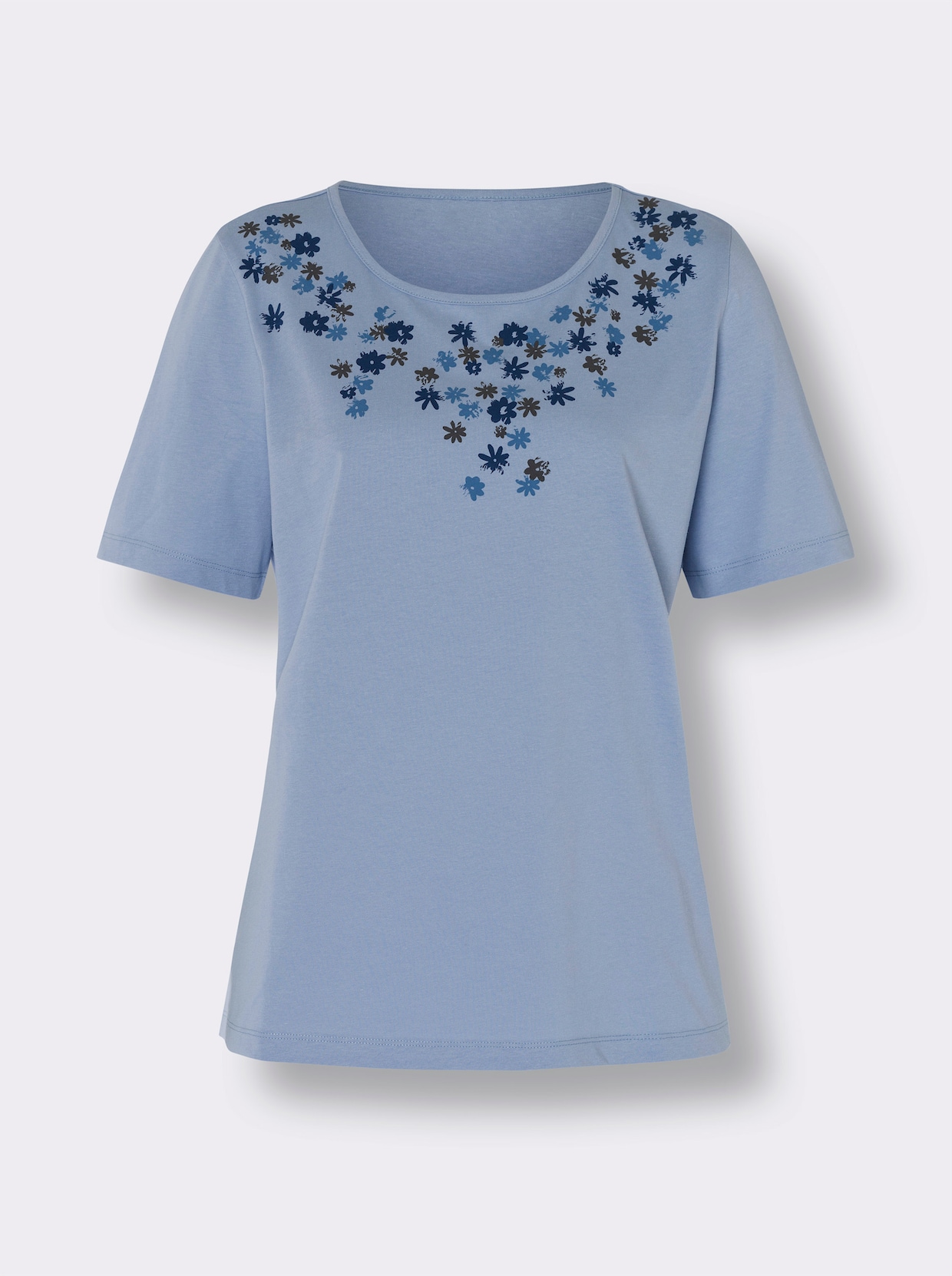 Shirt met korte mouwen - bleu/antraciet