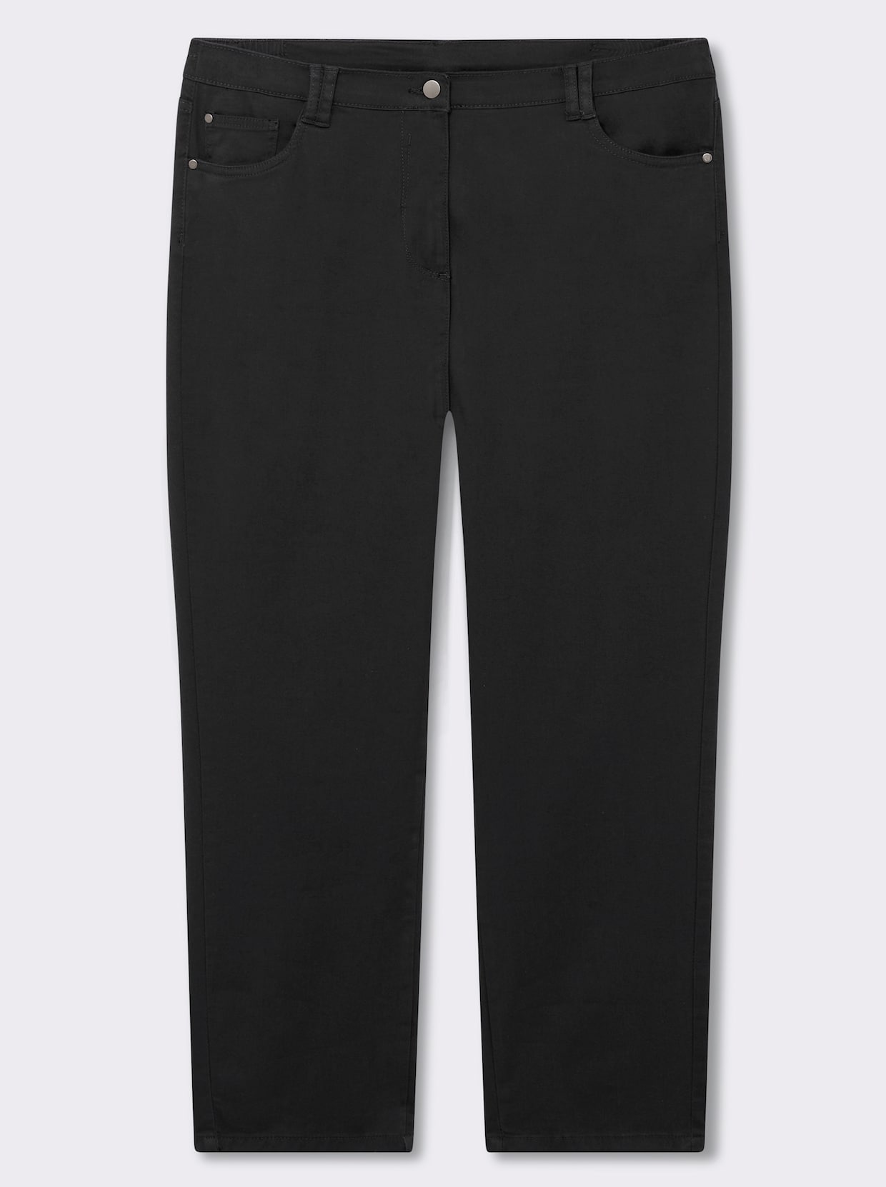 Stretch-Hose mit Nieten an den Taschen - schwarz