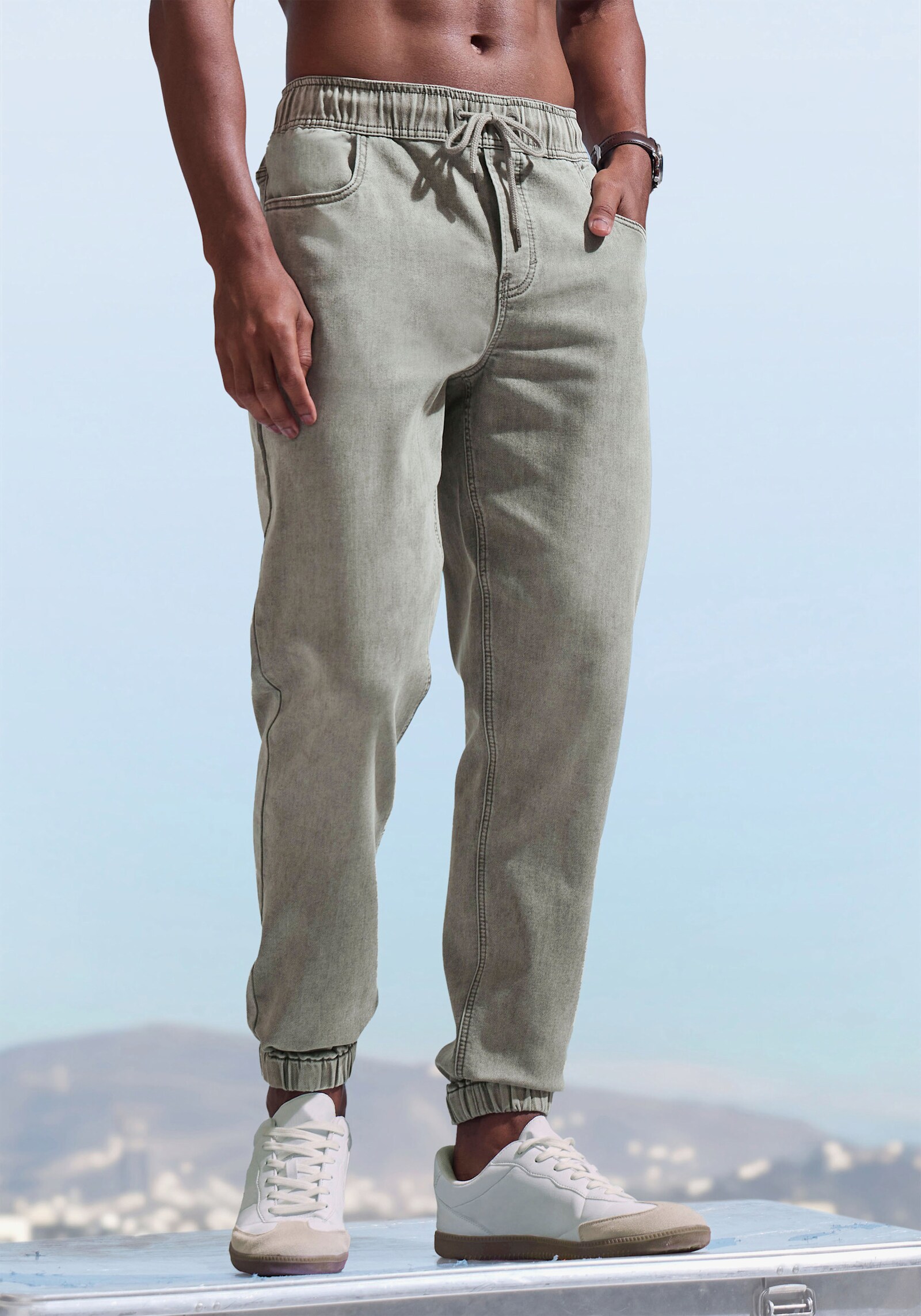 John Devin Jogger Pants - khaki-denim