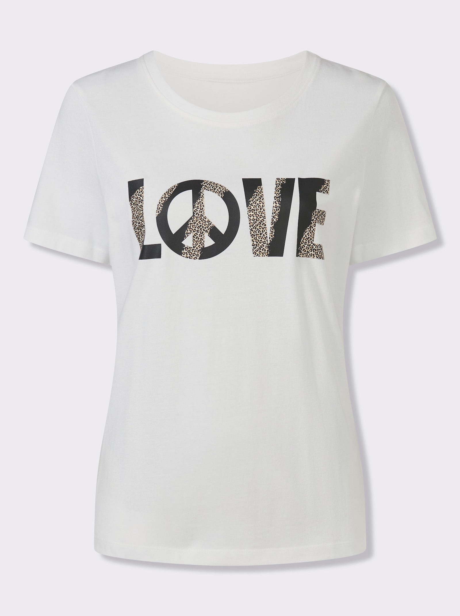 heine T-Shirt mit Statement-Print - weiß