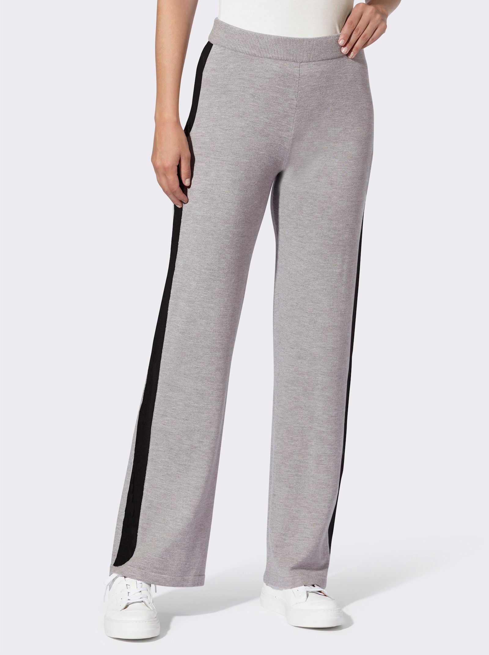 heine Broek van tricot - steengrijs