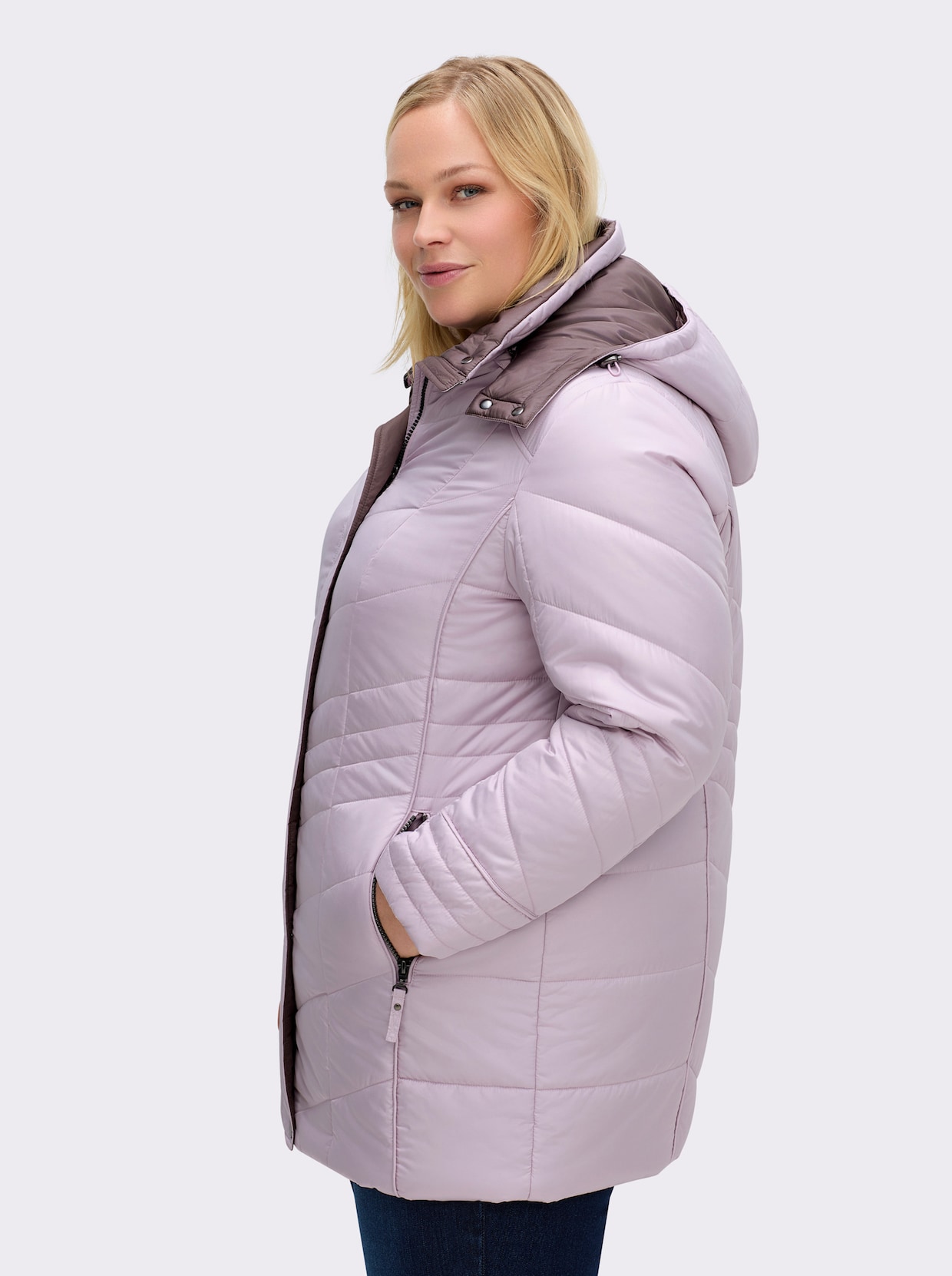 Steppjacke in Microfaser-Qualität, pflegeleicht - altrosé