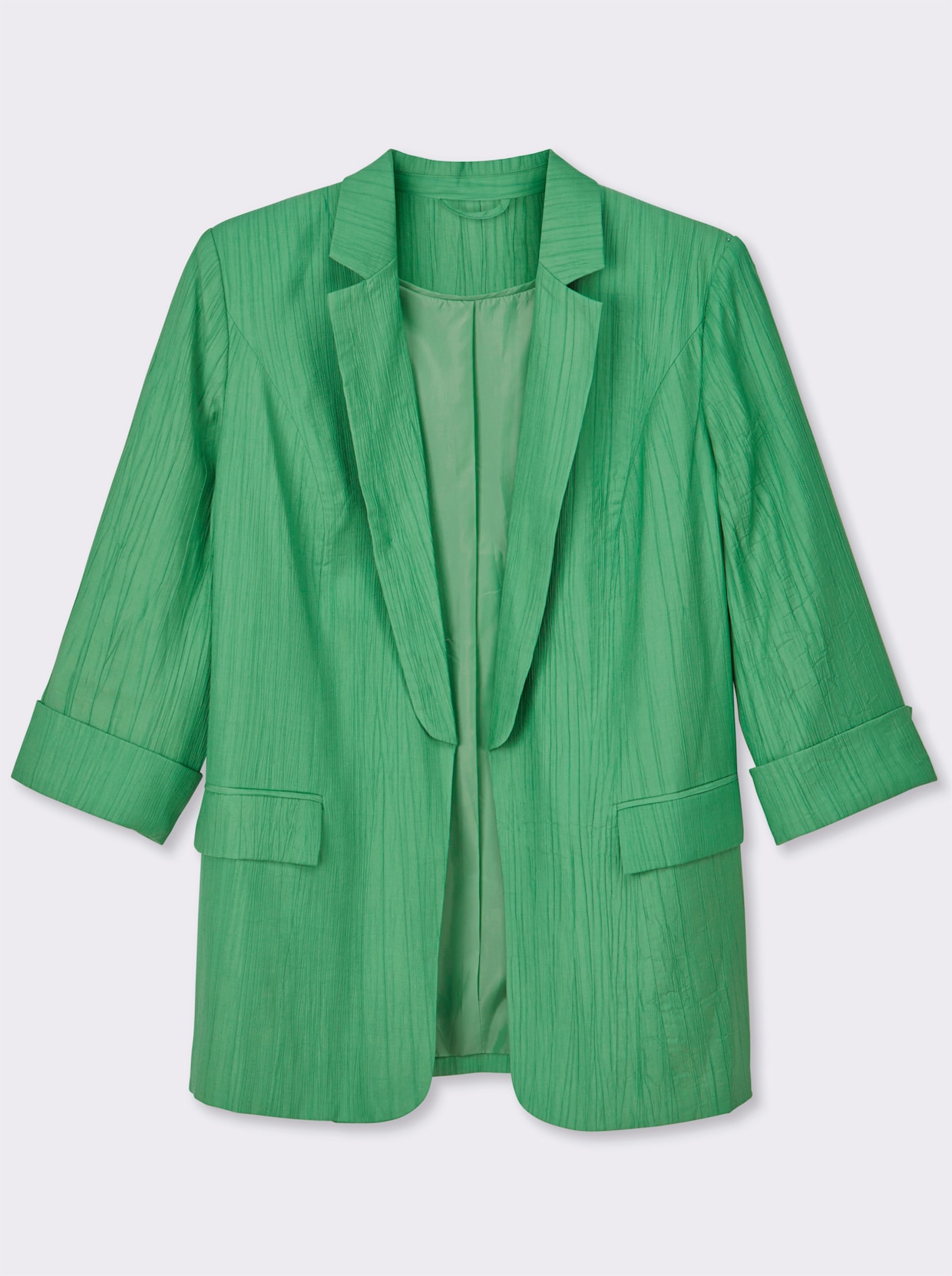 Blazer in langer, verschlussloser Form - apfel