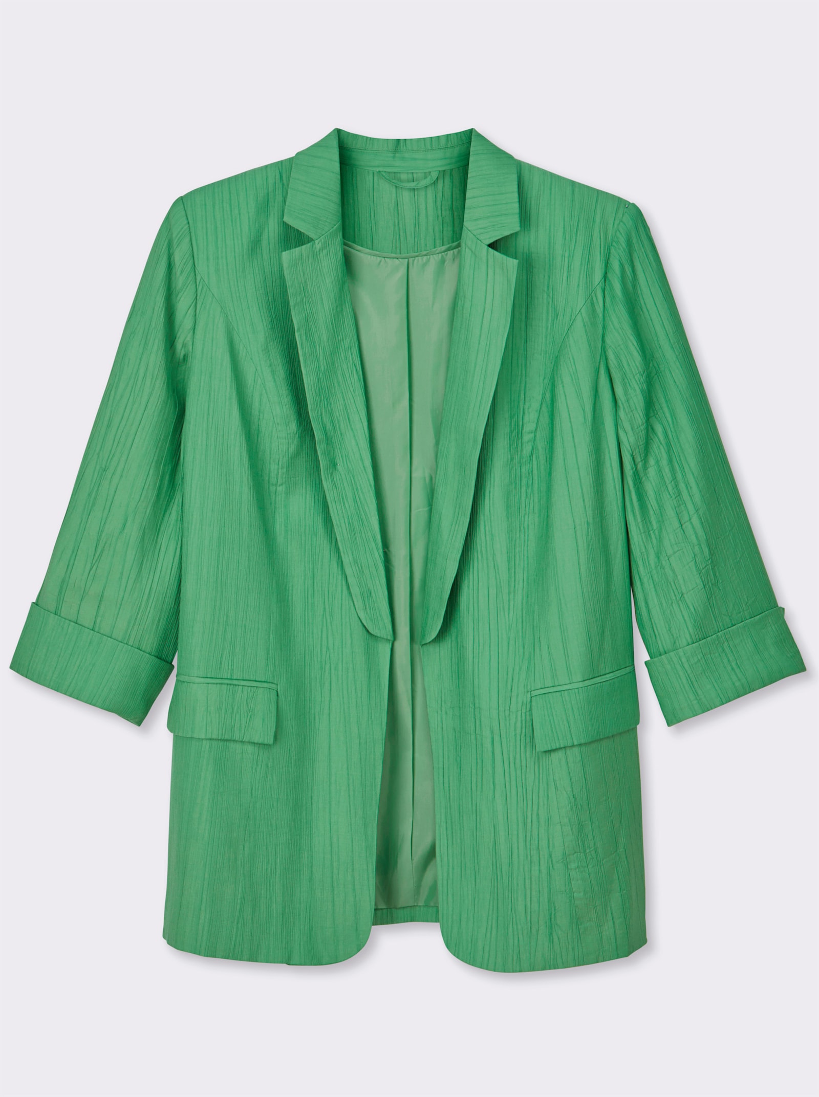 Blazer in langer, verschlussloser Form - apfel
