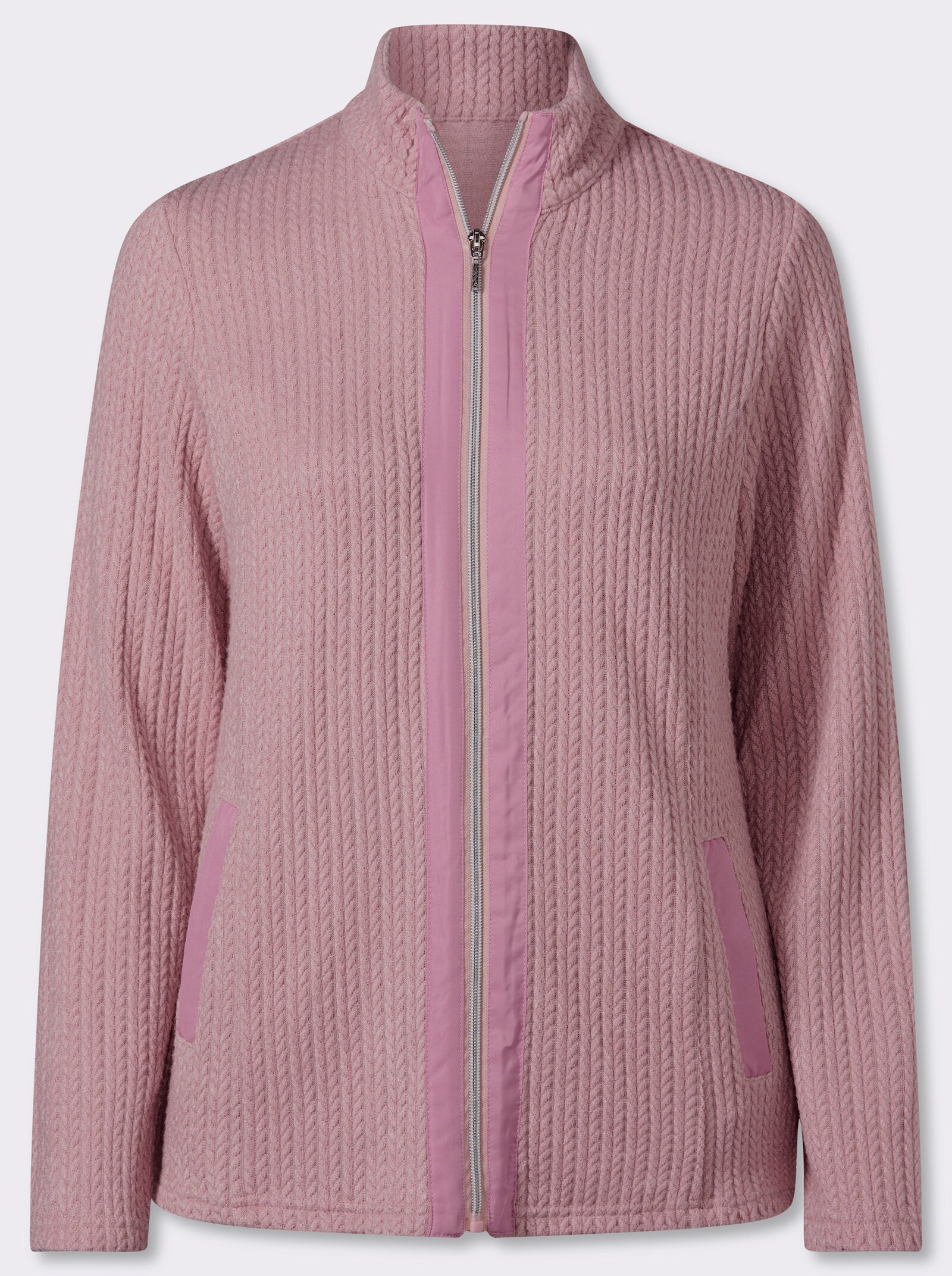 Shirtjacke mit Bindeband - hortensie